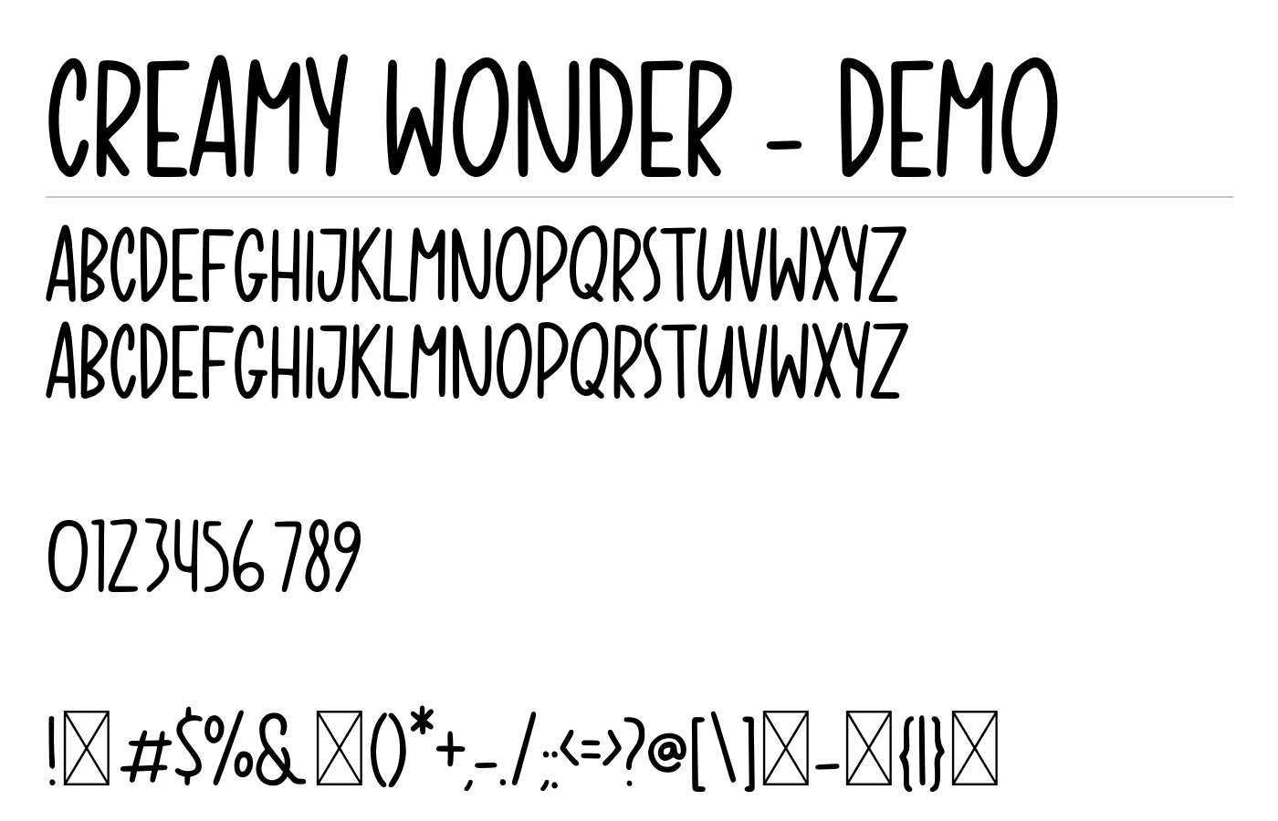 Creamy Wonder Font preview