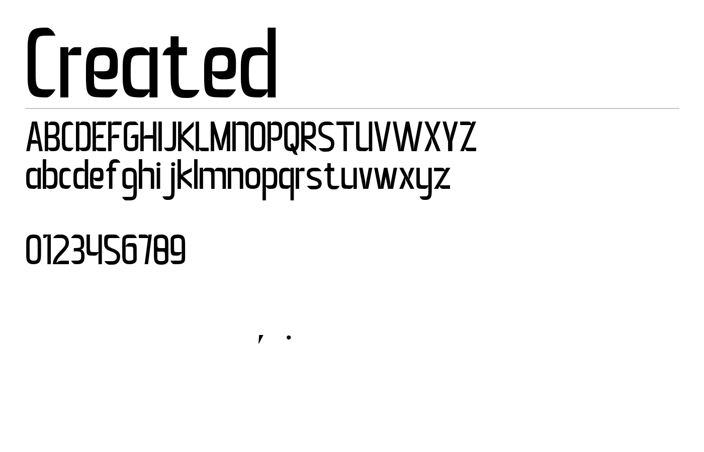 Created Font preview