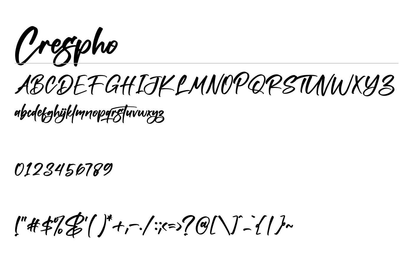 Crespho Font preview