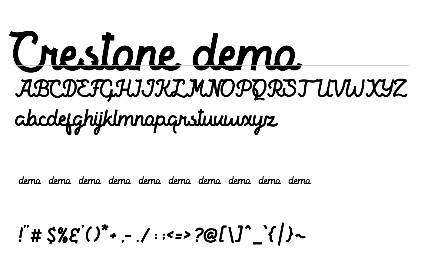 Crestone Font preview