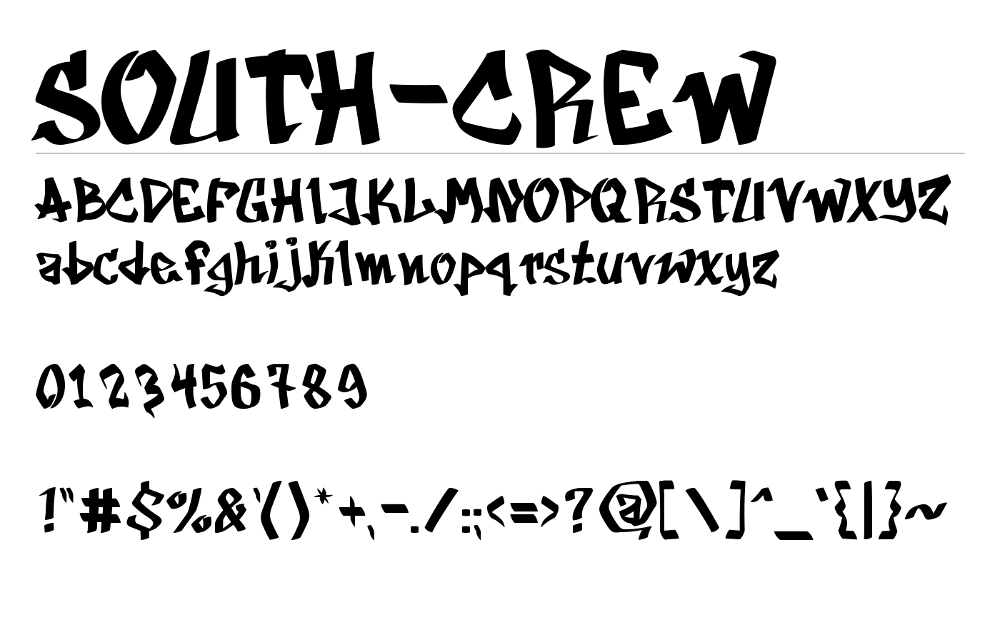 South Crew Font preview