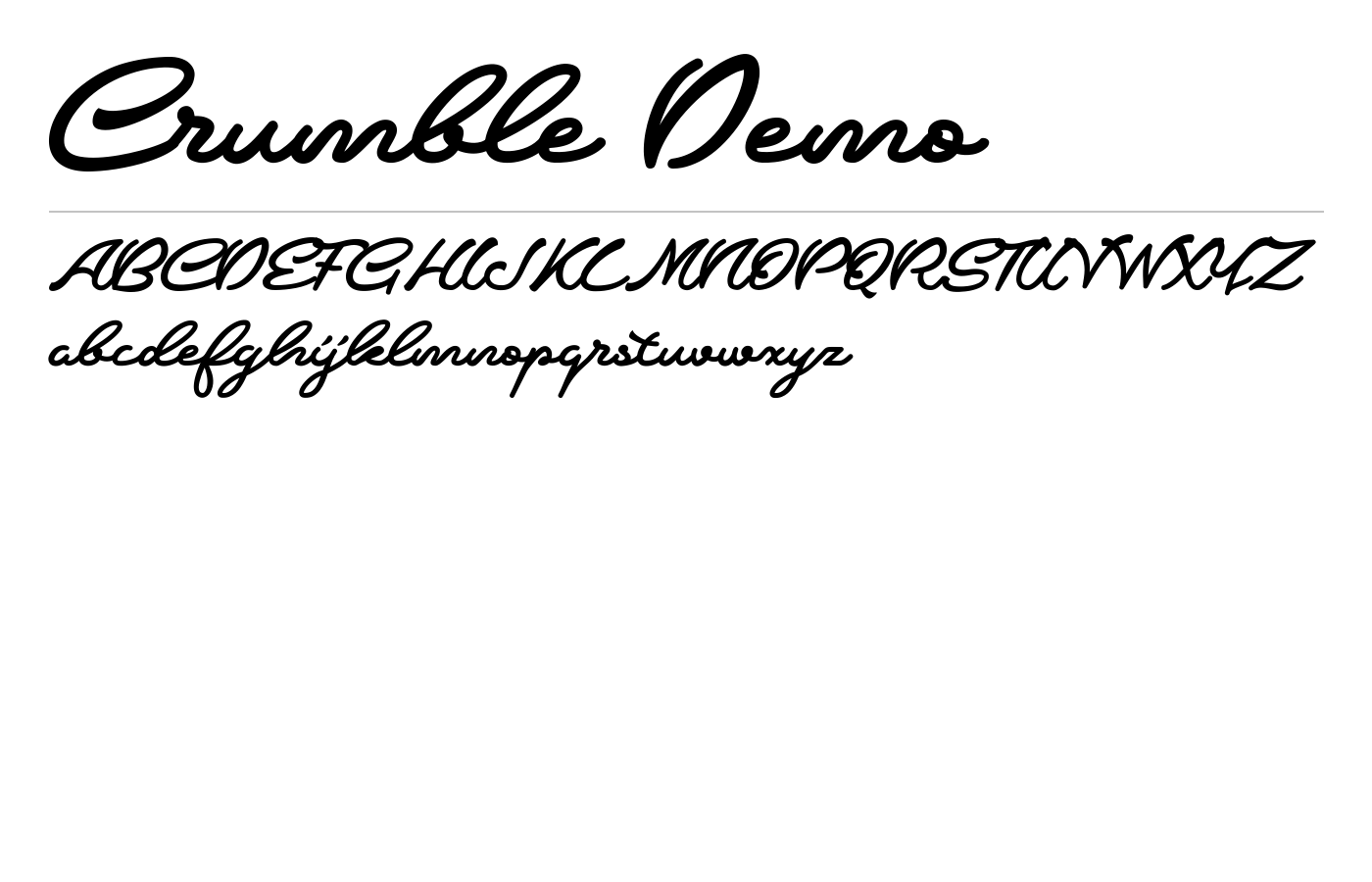 Crumble Font preview