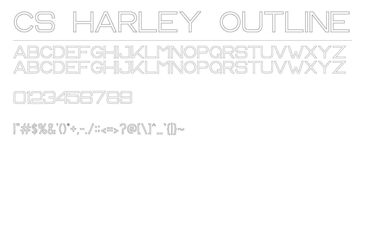 CS Harley Font preview