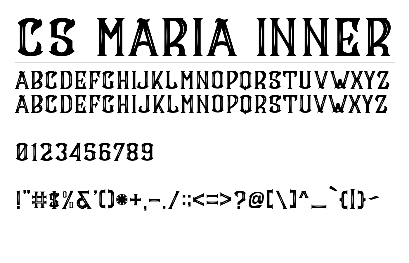 CS Maria Font preview