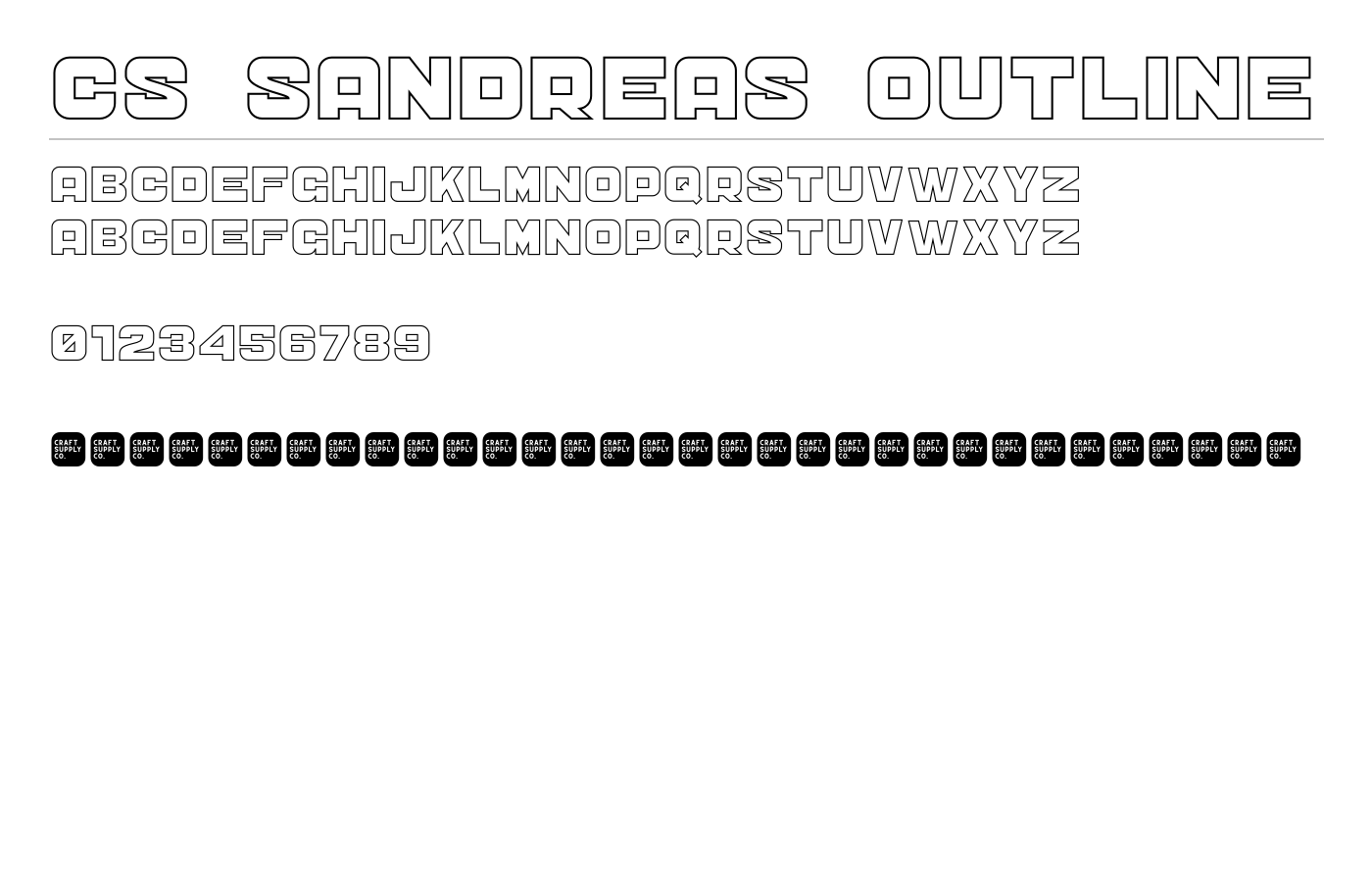 CS Sandreas Font preview