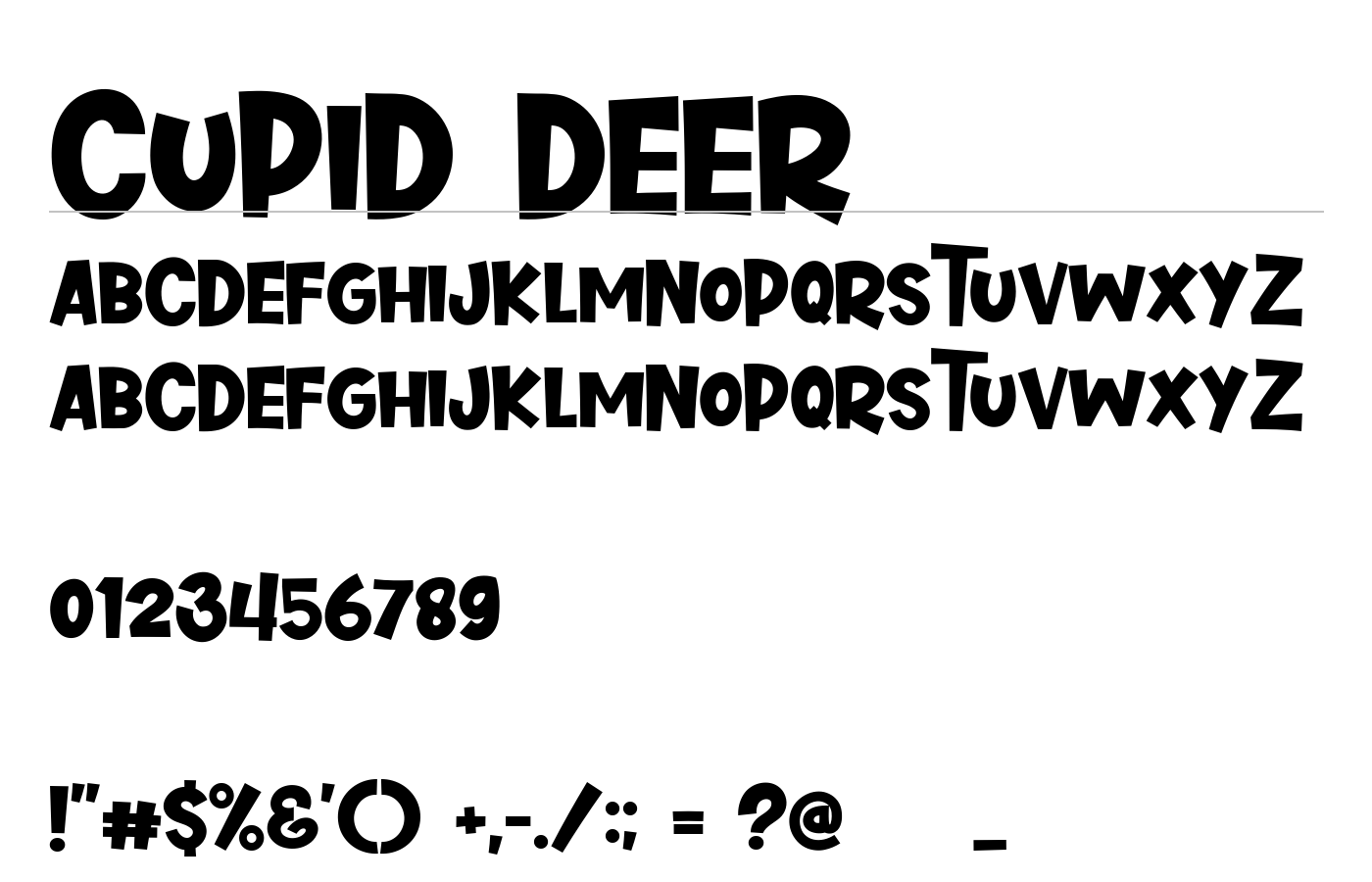 Cupid Deer Font preview