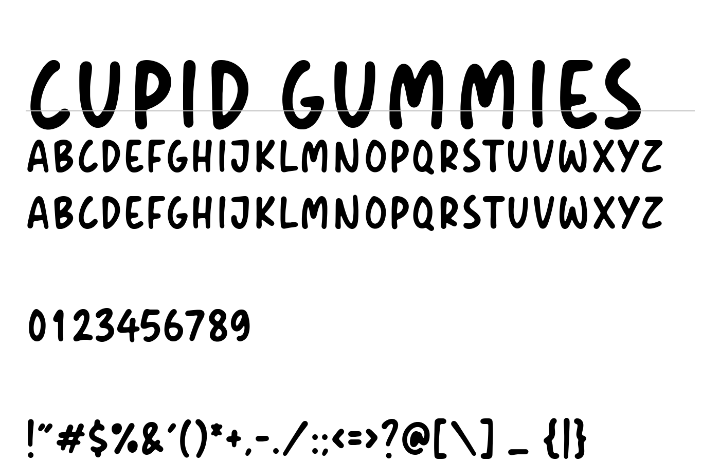 Cupid Gummies Font preview