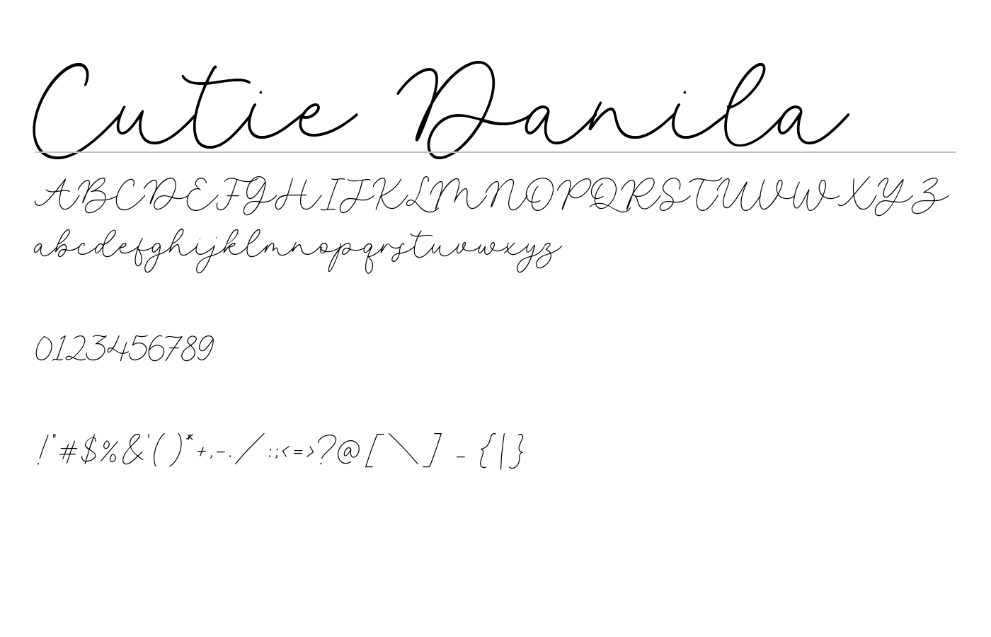 Cutie Danila Font preview
