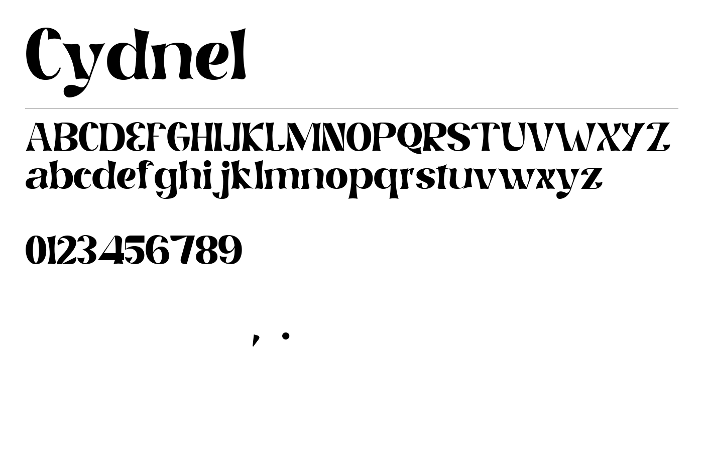 Cydnel Font preview