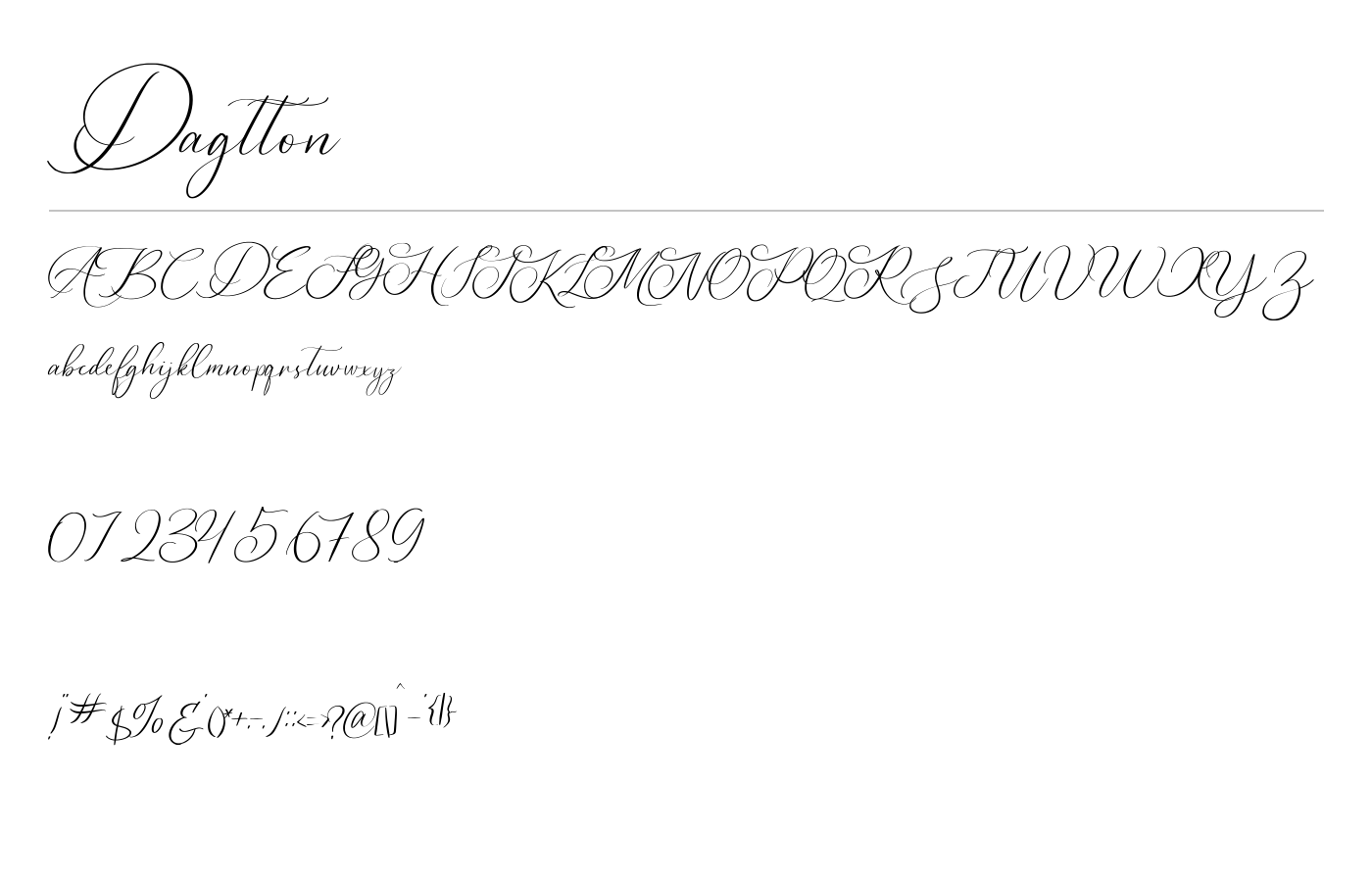 Dagtton Font preview