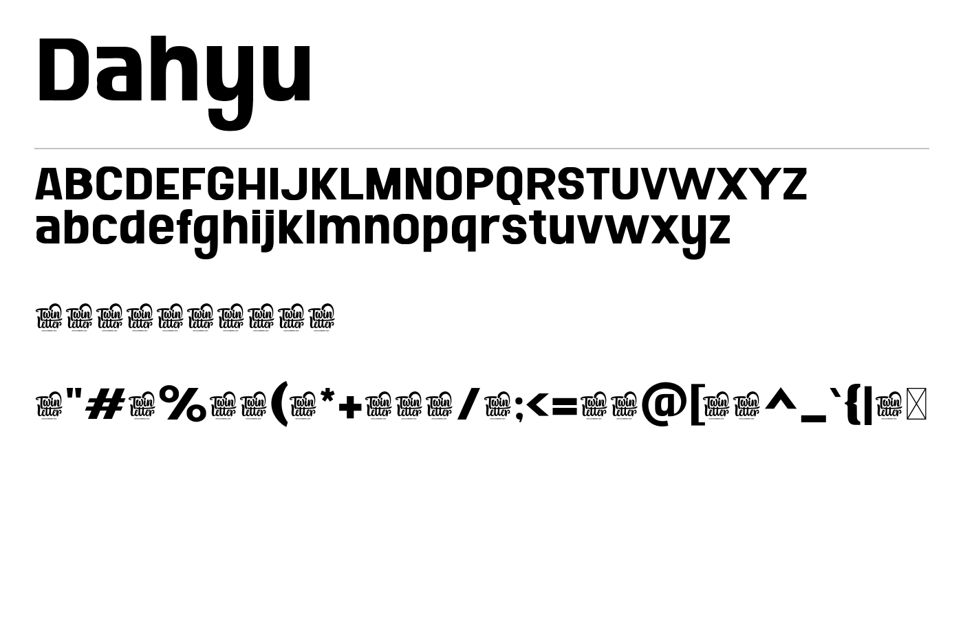 Dahyu Font preview