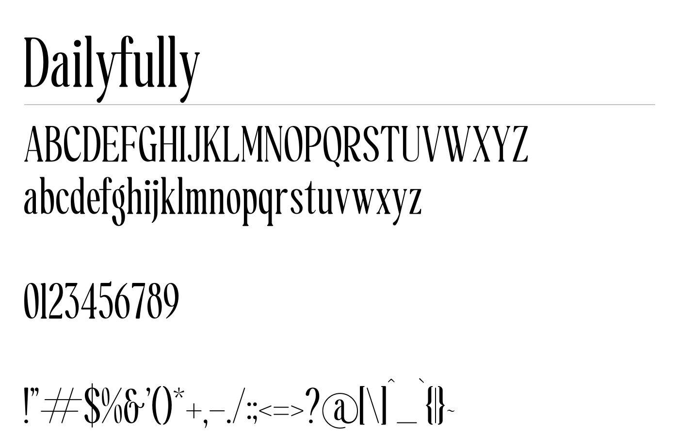 Dailyfully Font preview