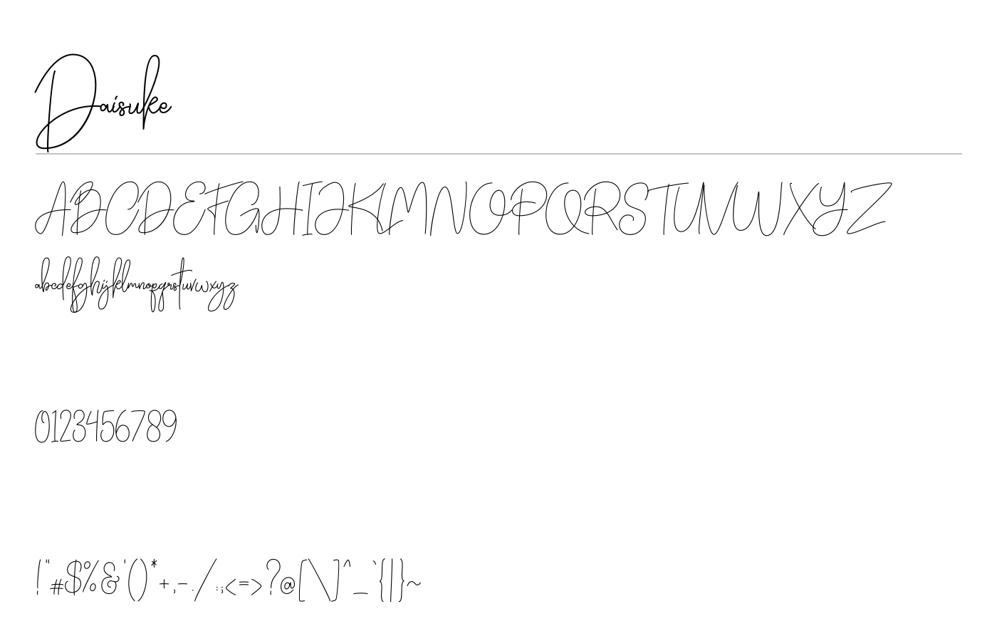 Daisuke Font preview