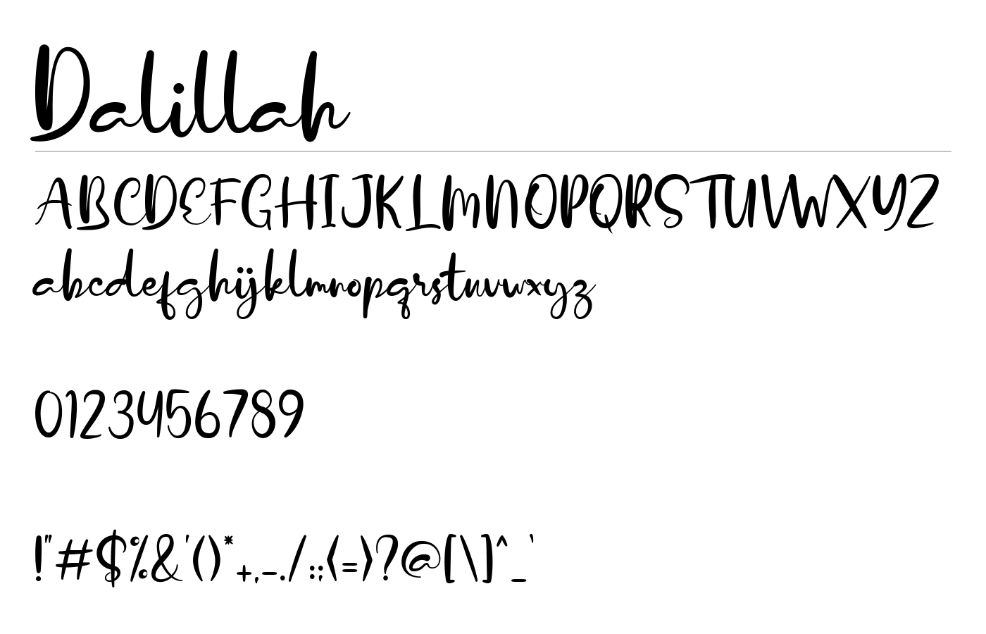 Dalillah Font preview