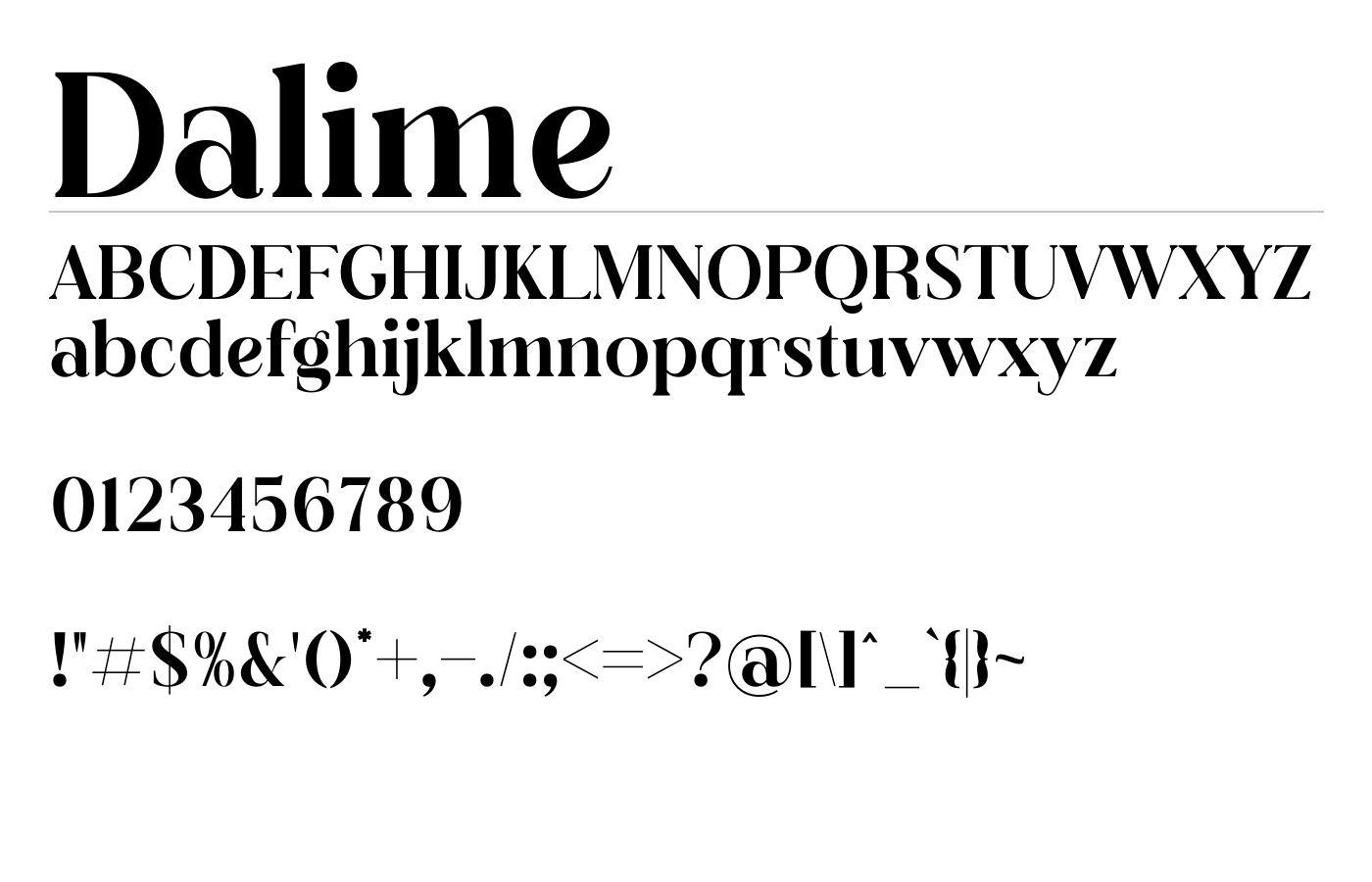 Dalime Font preview