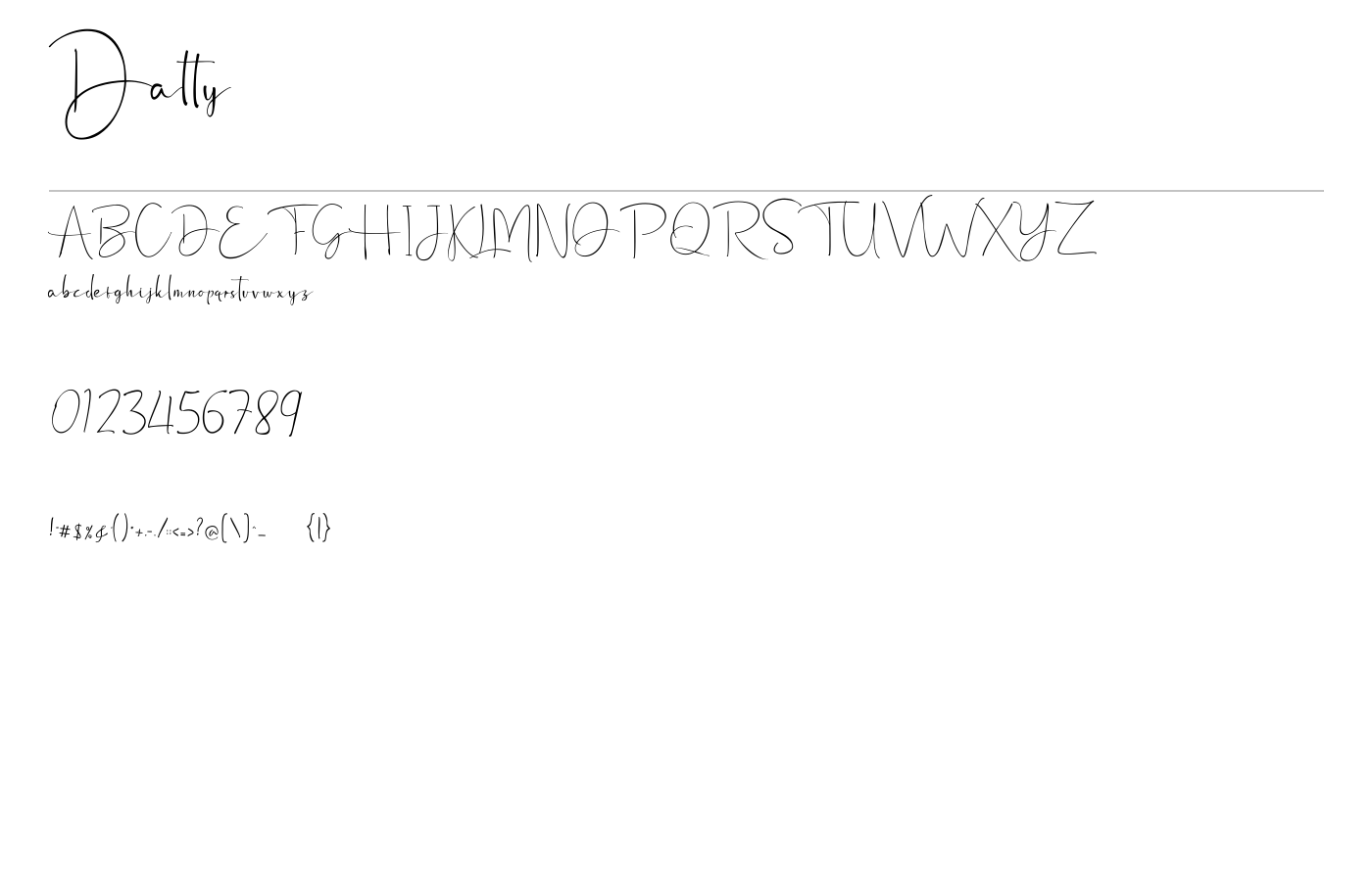 Dalty Font preview