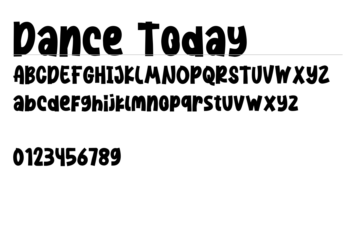 Dance Today Font preview