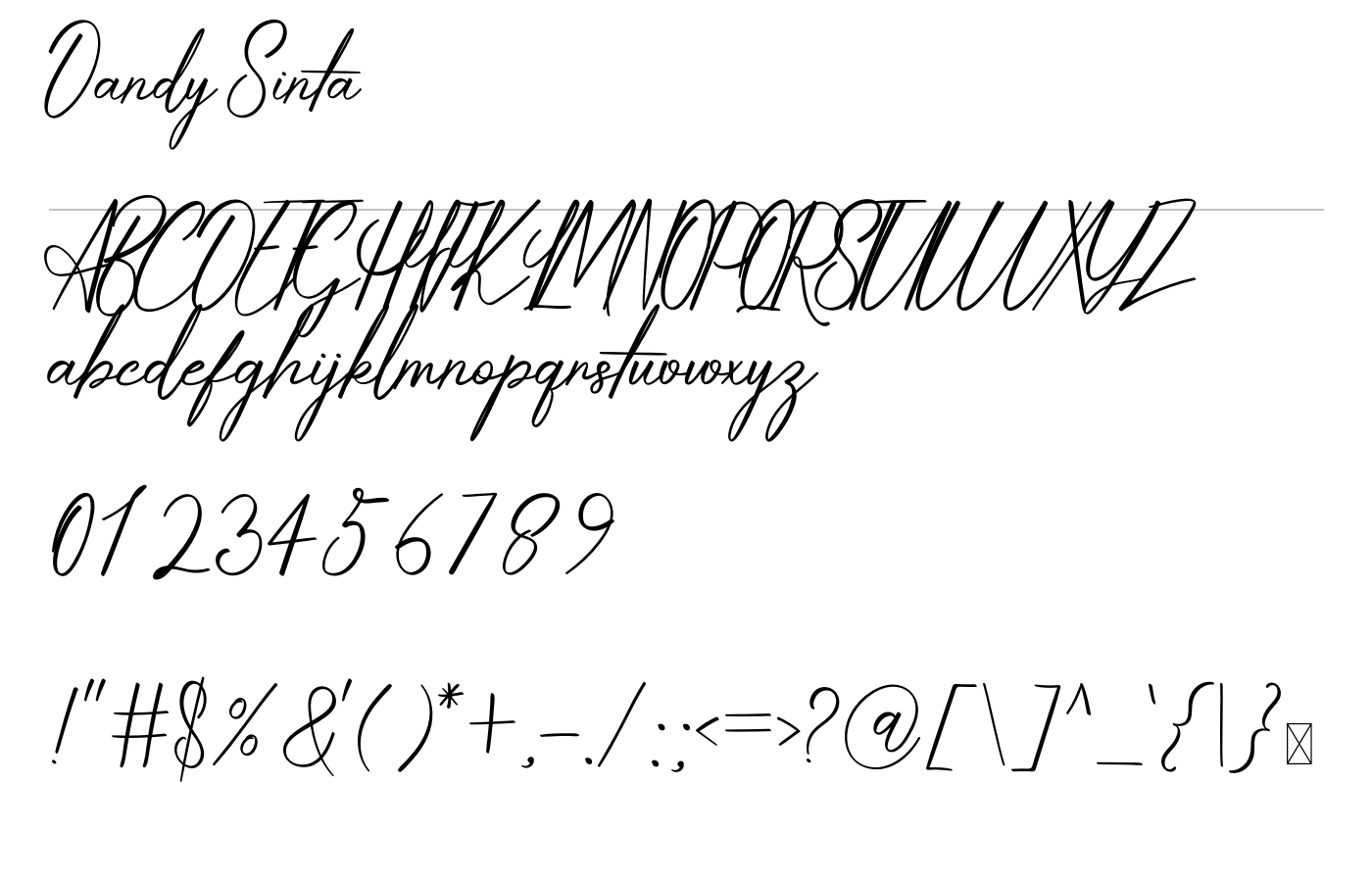 Dandy Sinta Font preview
