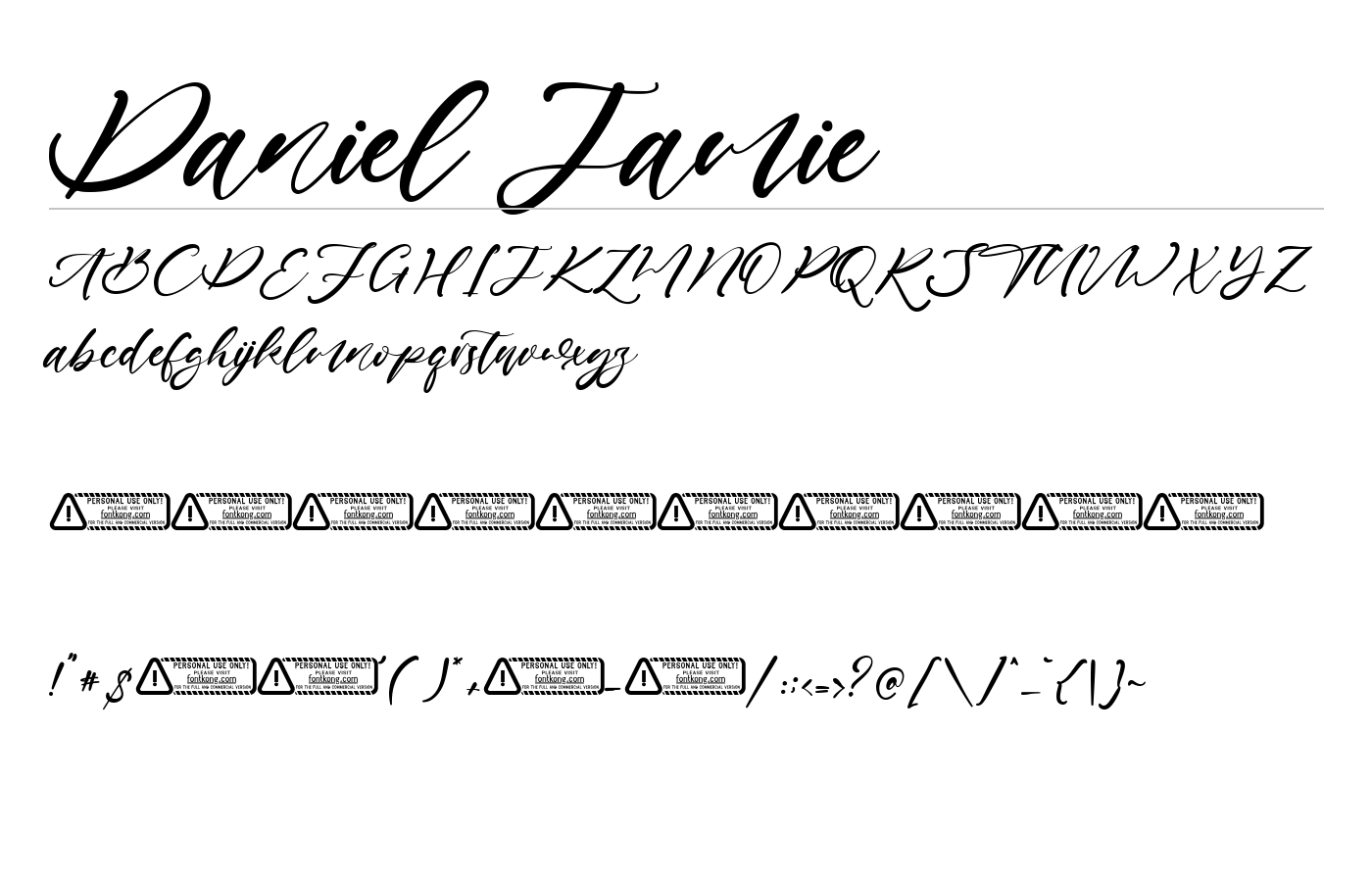 Daniel Jamie Font preview