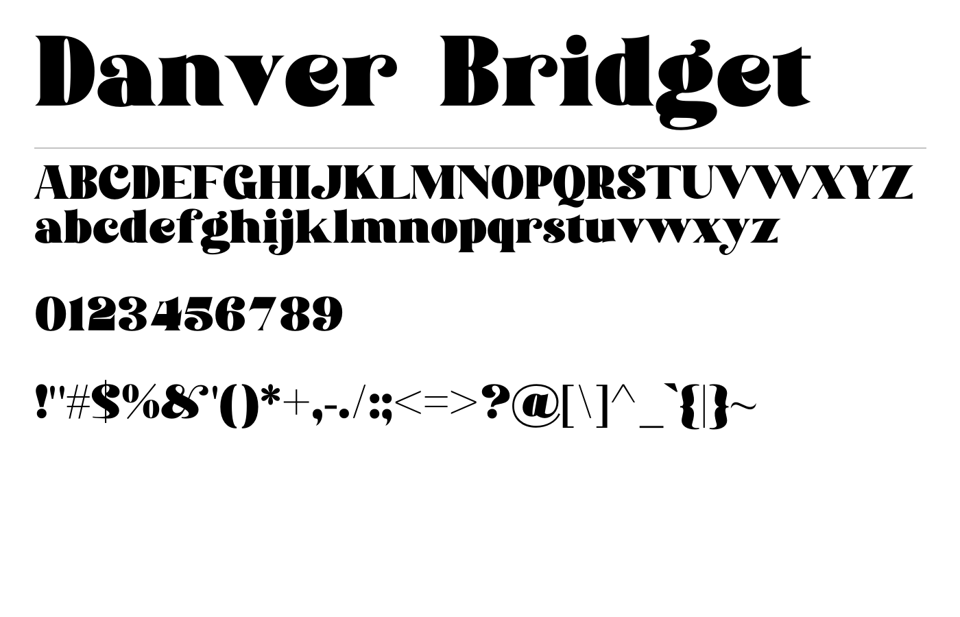 Danver Bridget Font preview