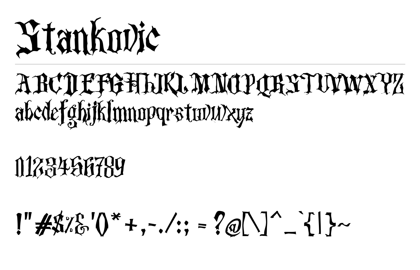 Dark Angels Font preview