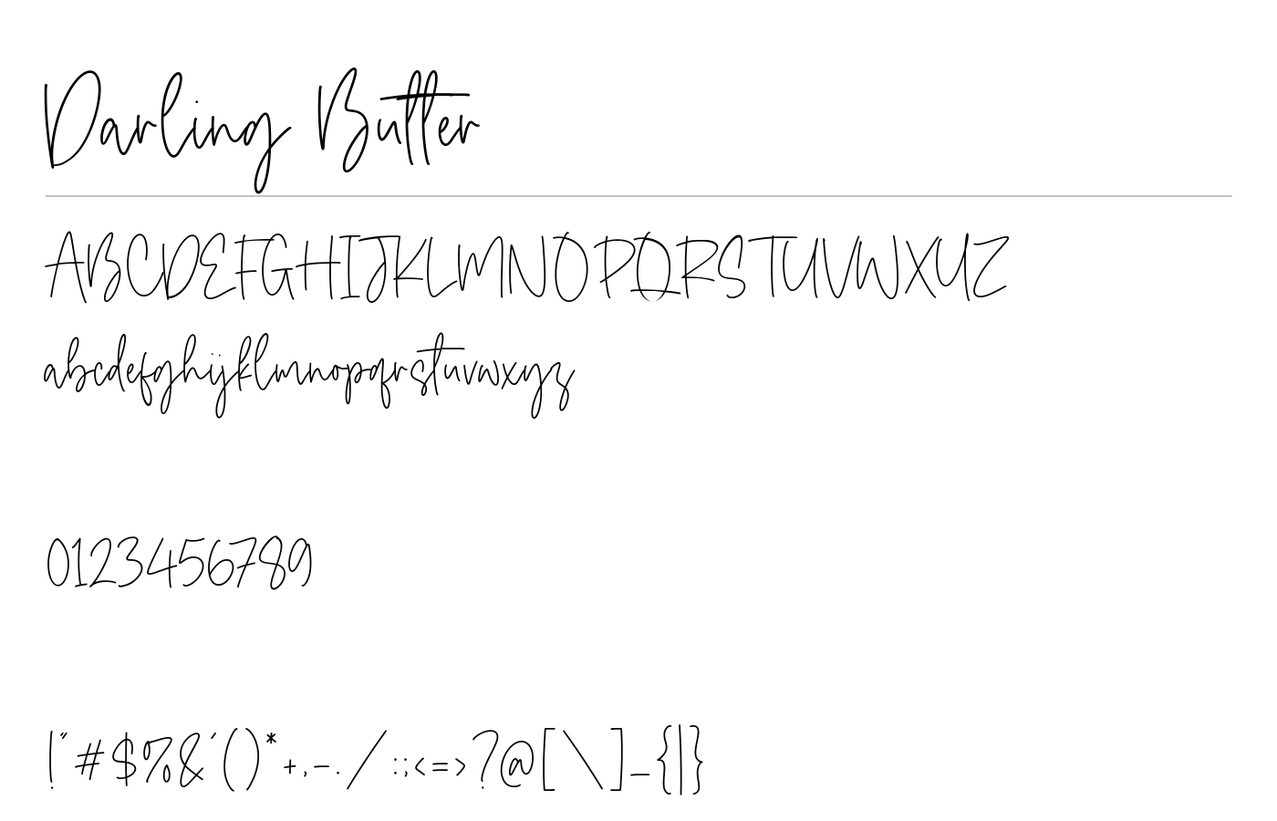 Darling Butter Font preview