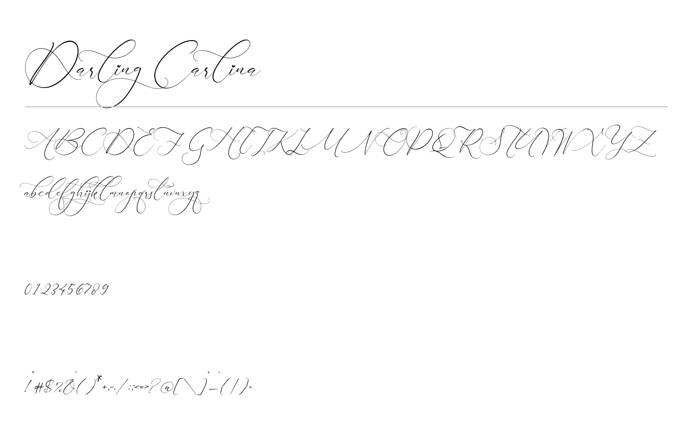 Darling Carlina Font preview