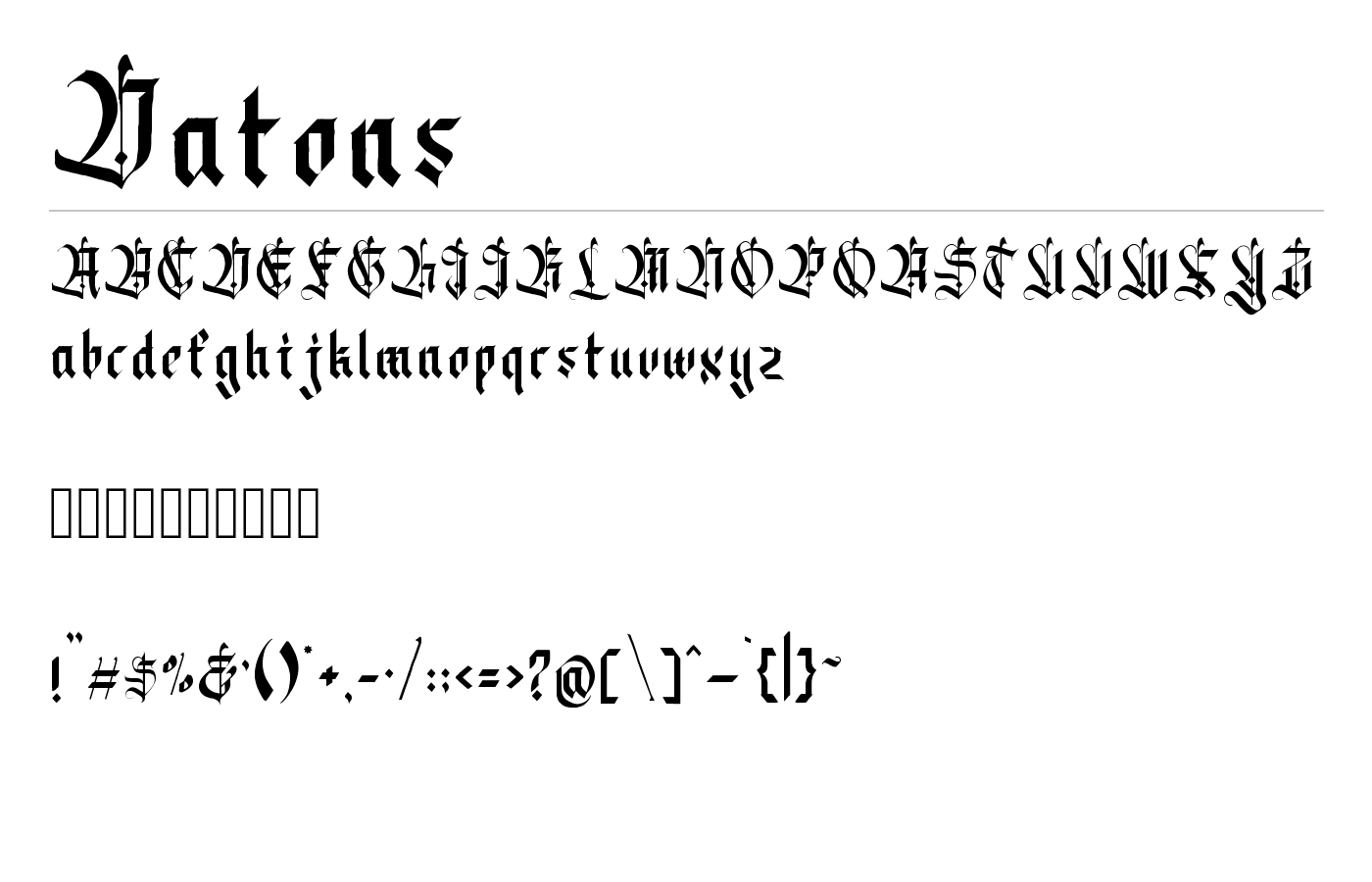 Datons Font preview