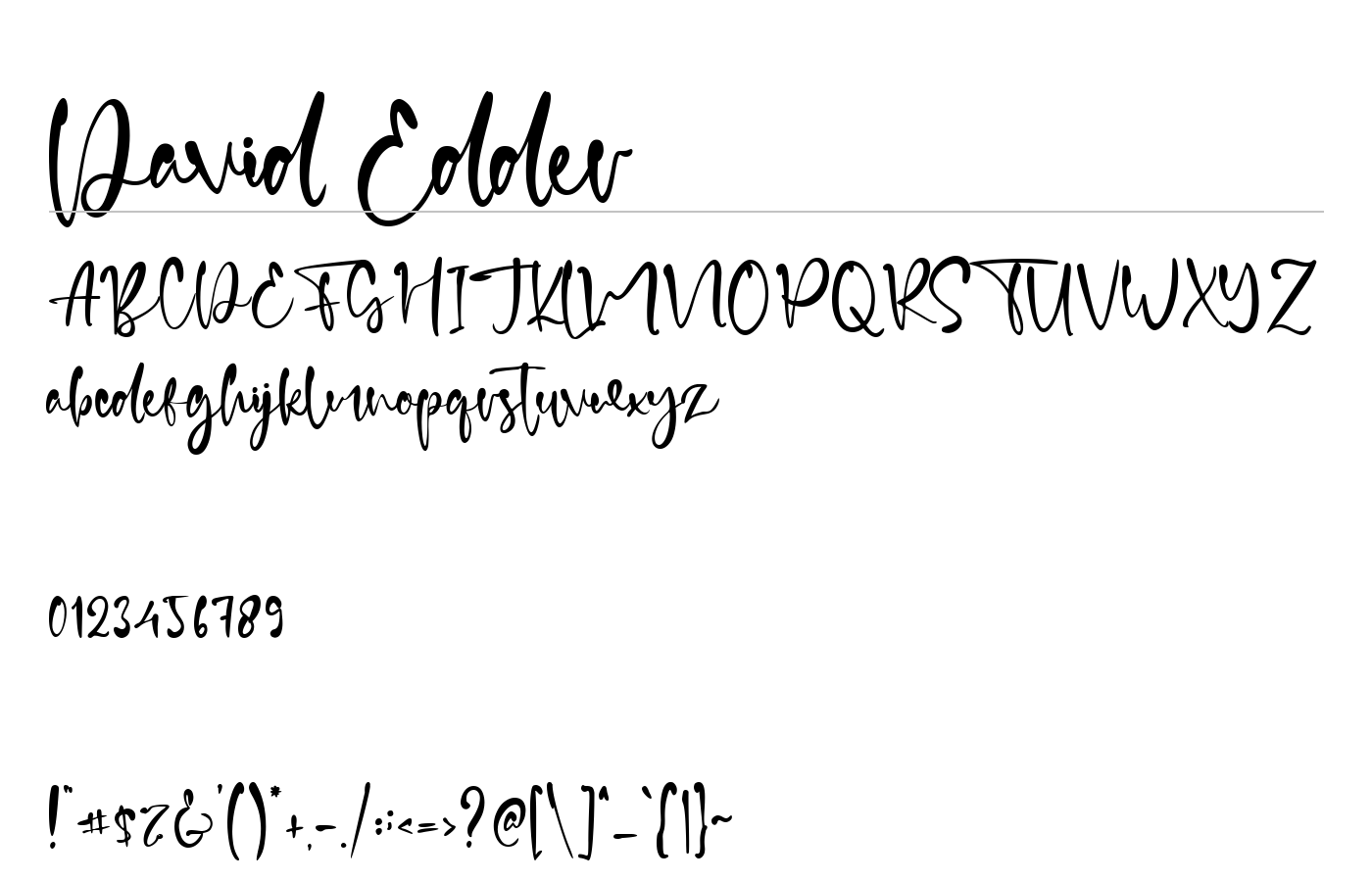 David Edder Font preview