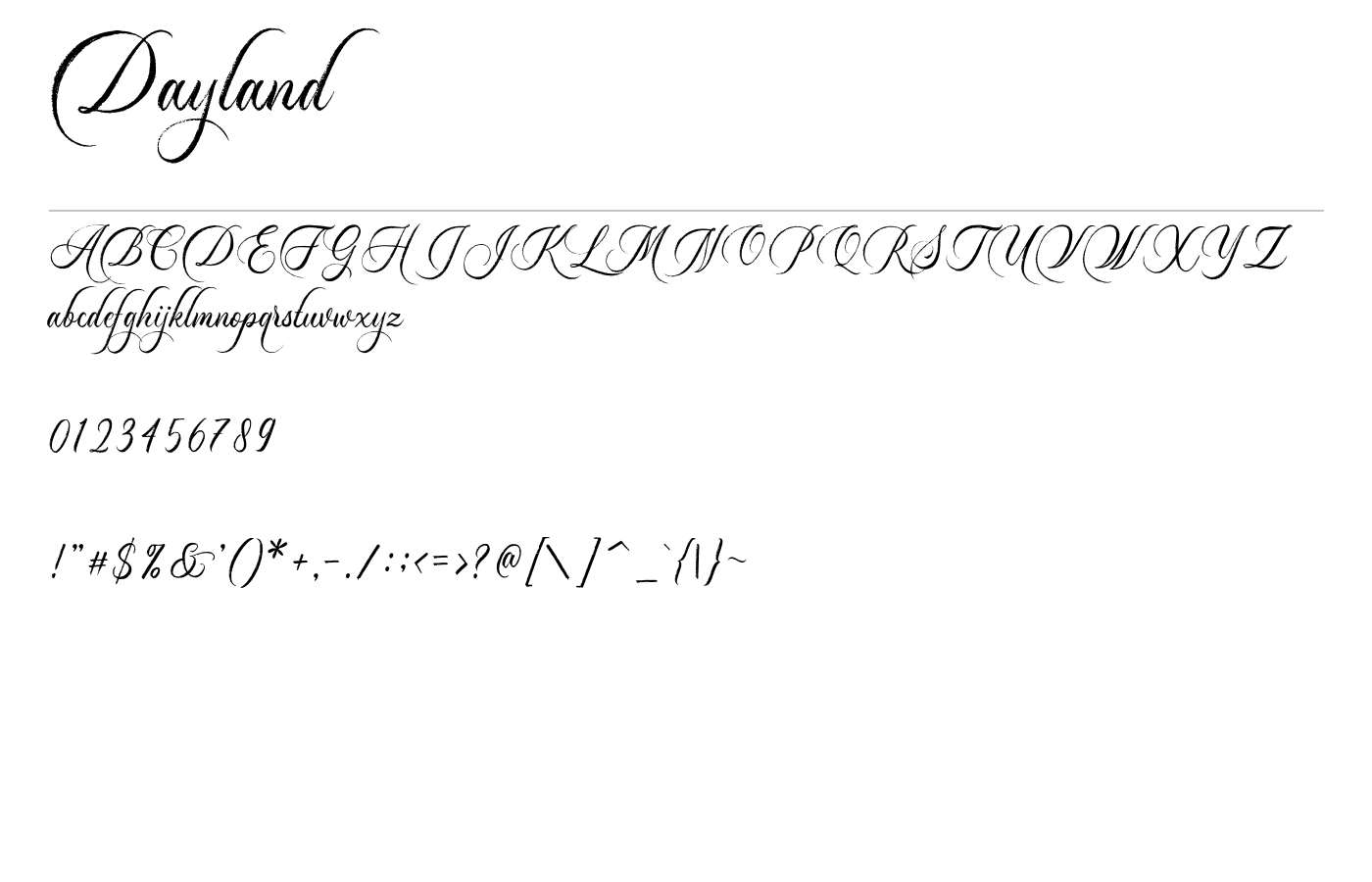 Dayland Script Demo preview