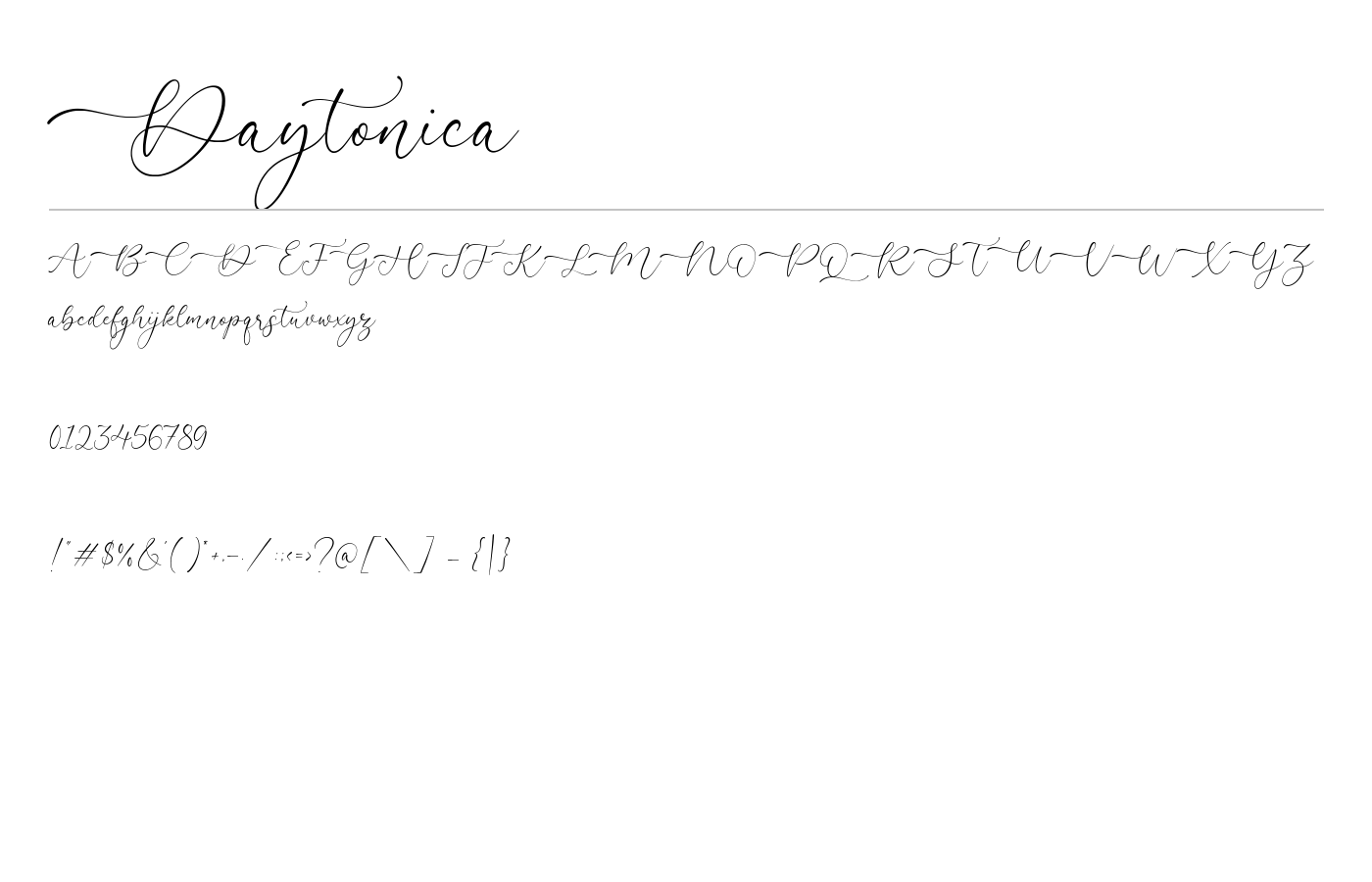 Daytonica Font preview