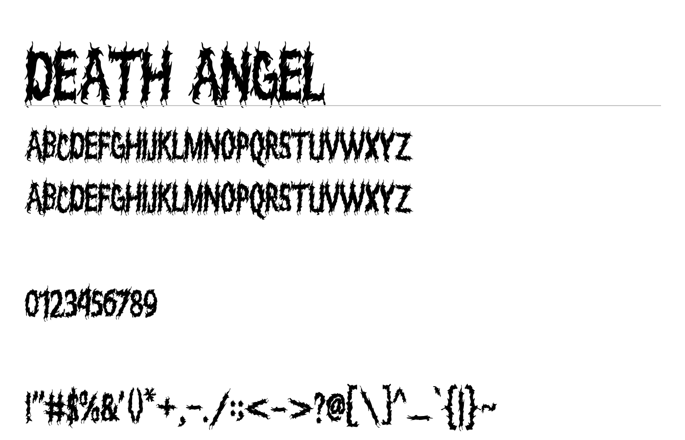 Death Angel Font preview