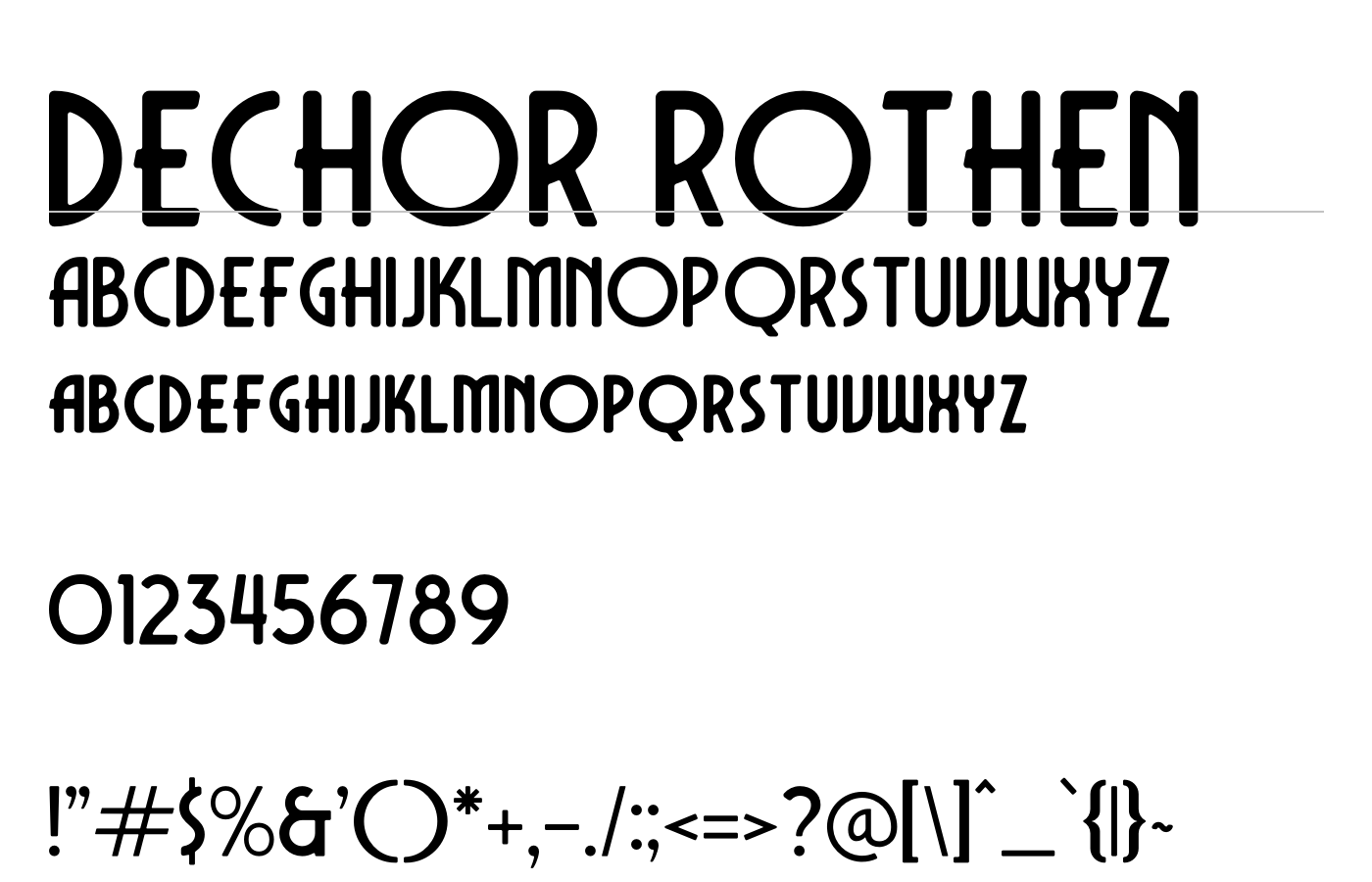 Dechor Rothen Font preview