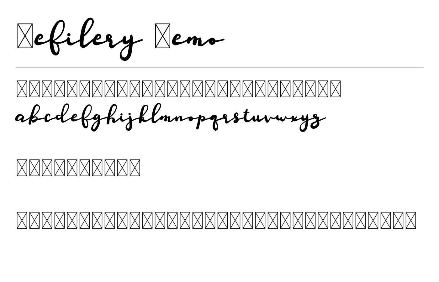 Defilery Script Font preview