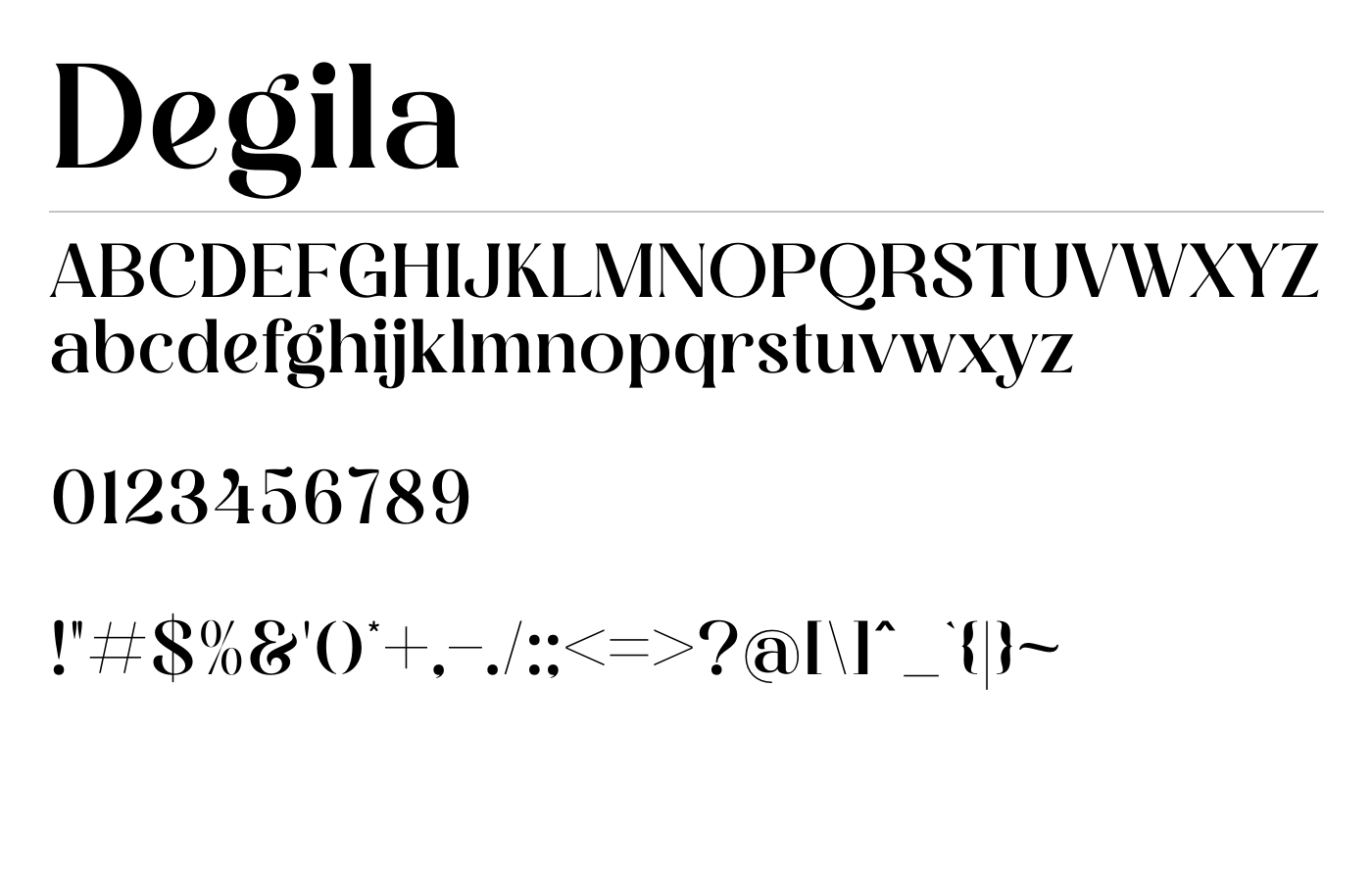Degila Font preview