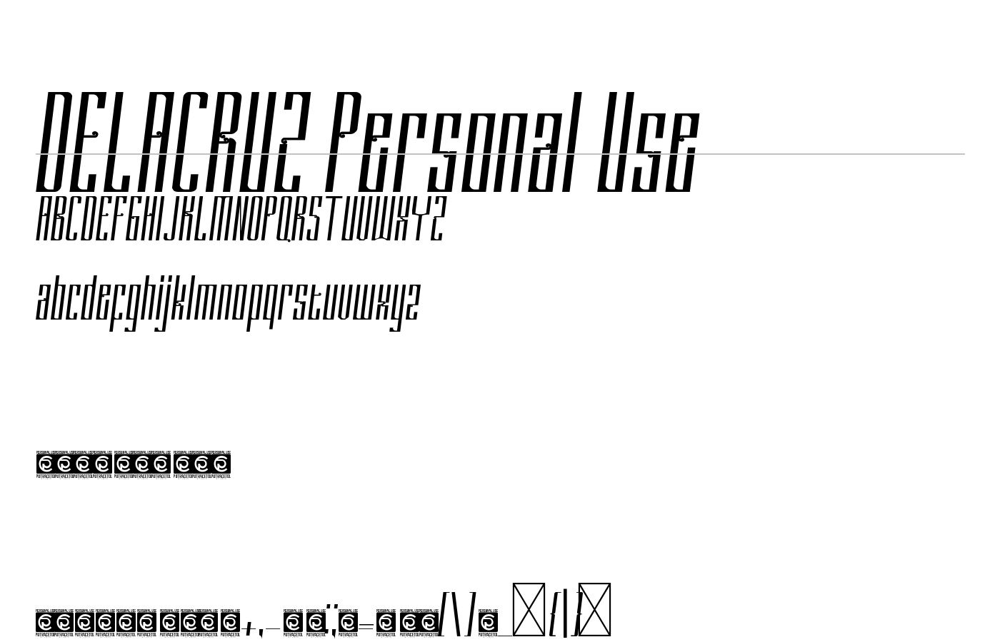 Delacruz Font preview