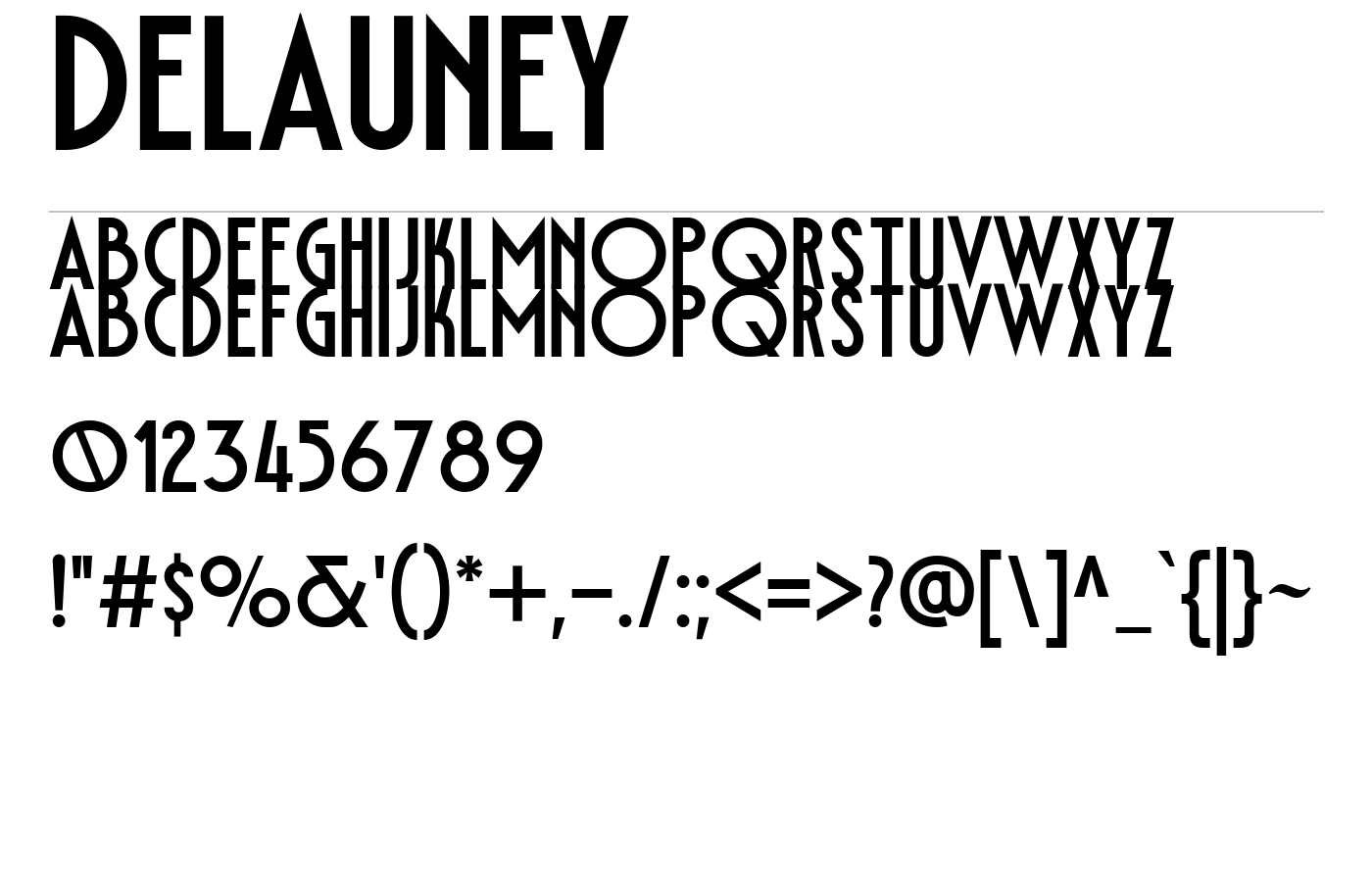 Delauney Font preview