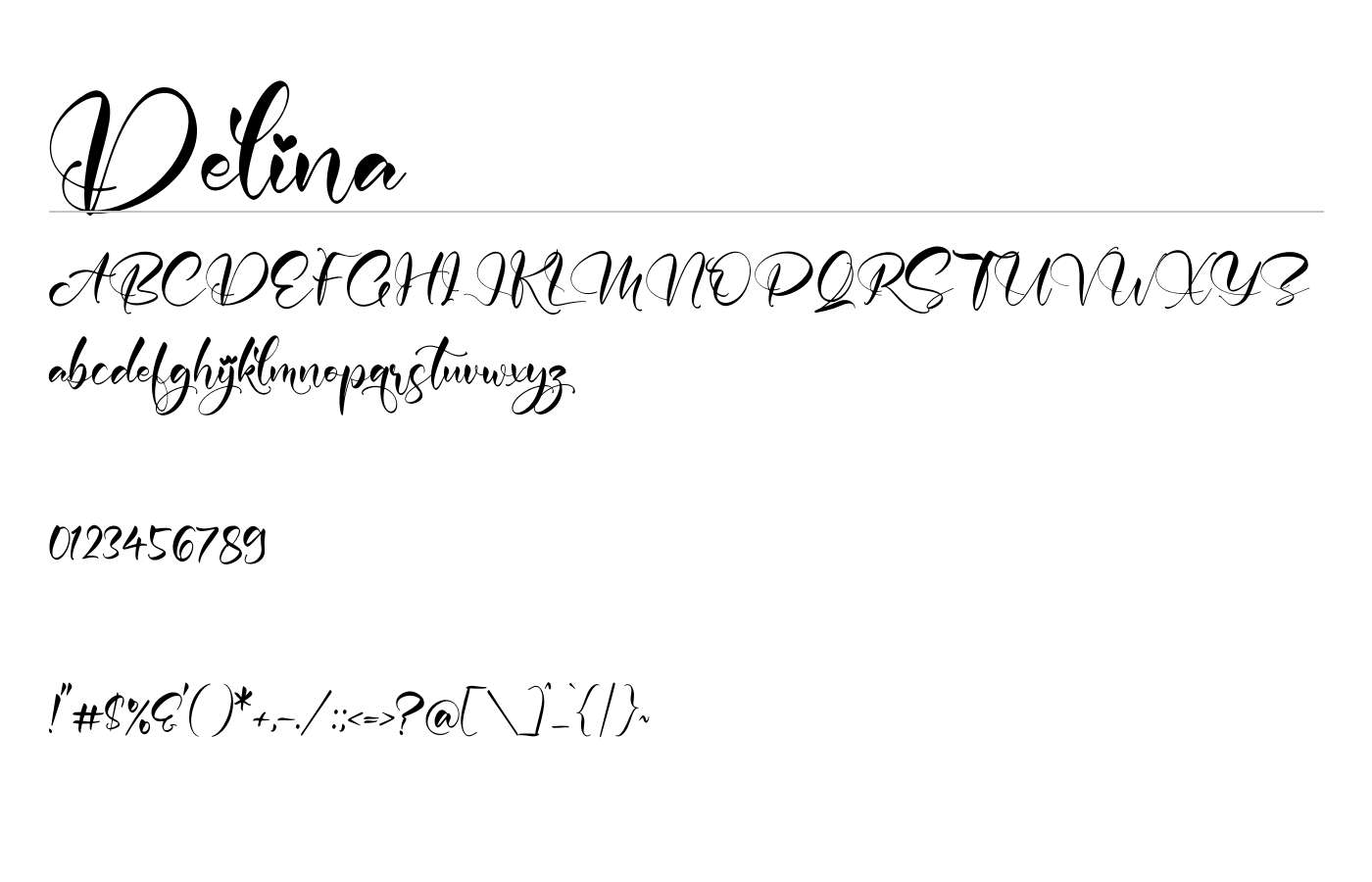 Delina Font preview