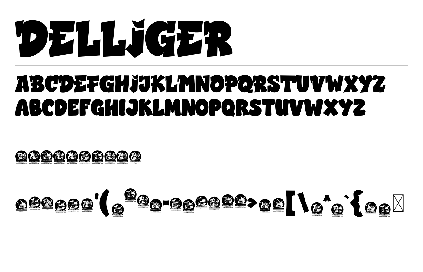Delliger Font preview