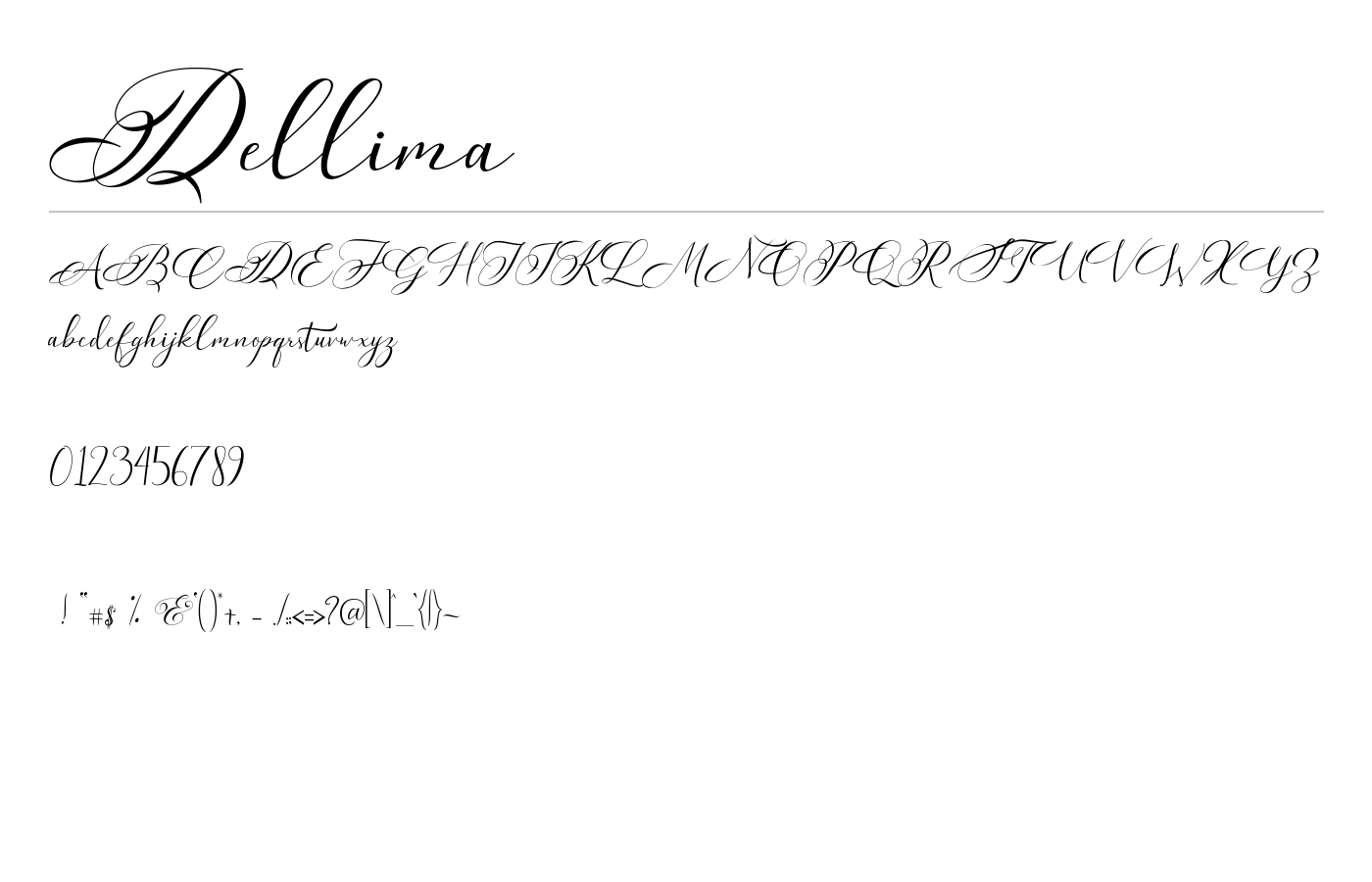 Dellima Font preview