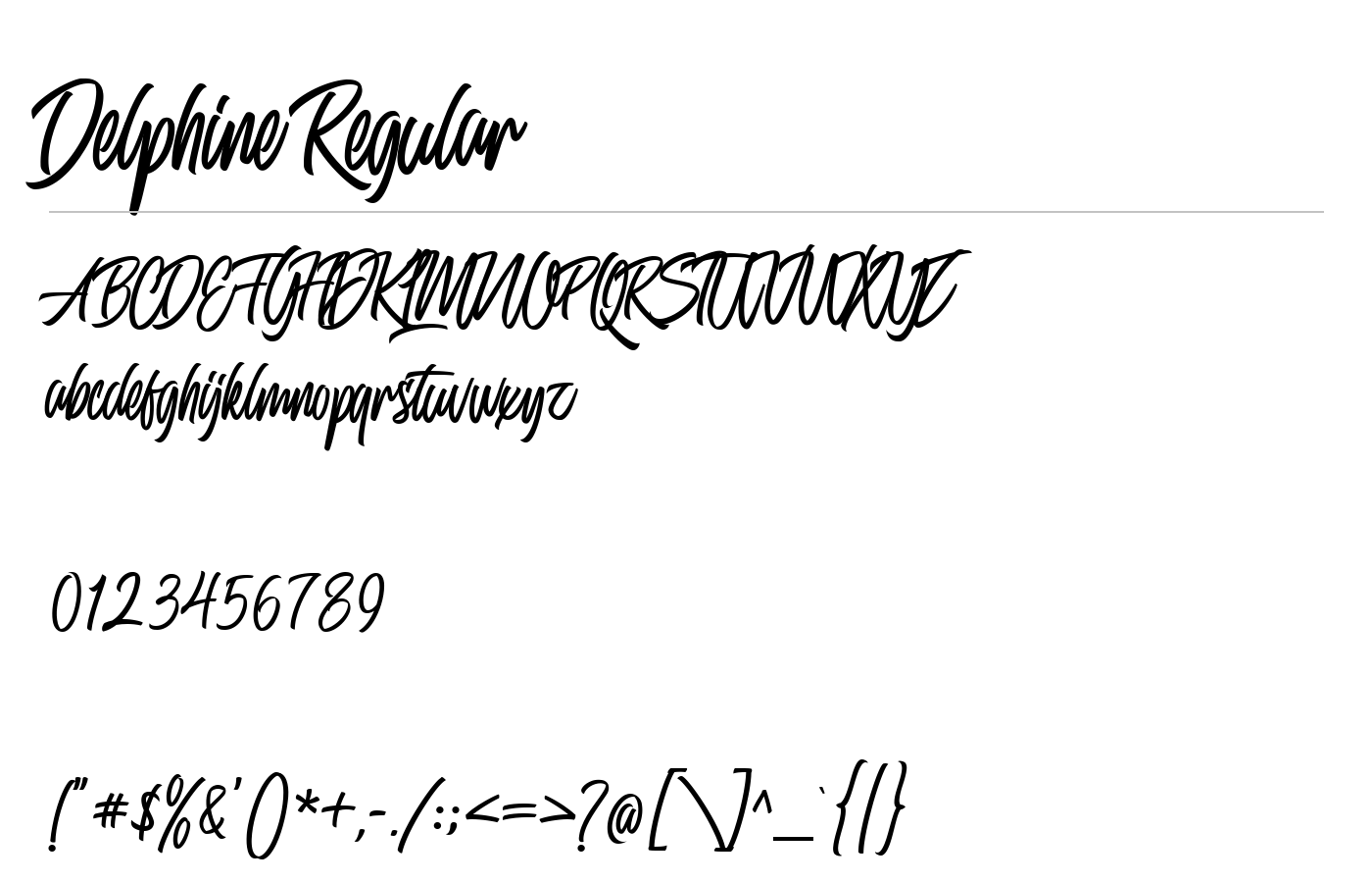 Delphine Font preview