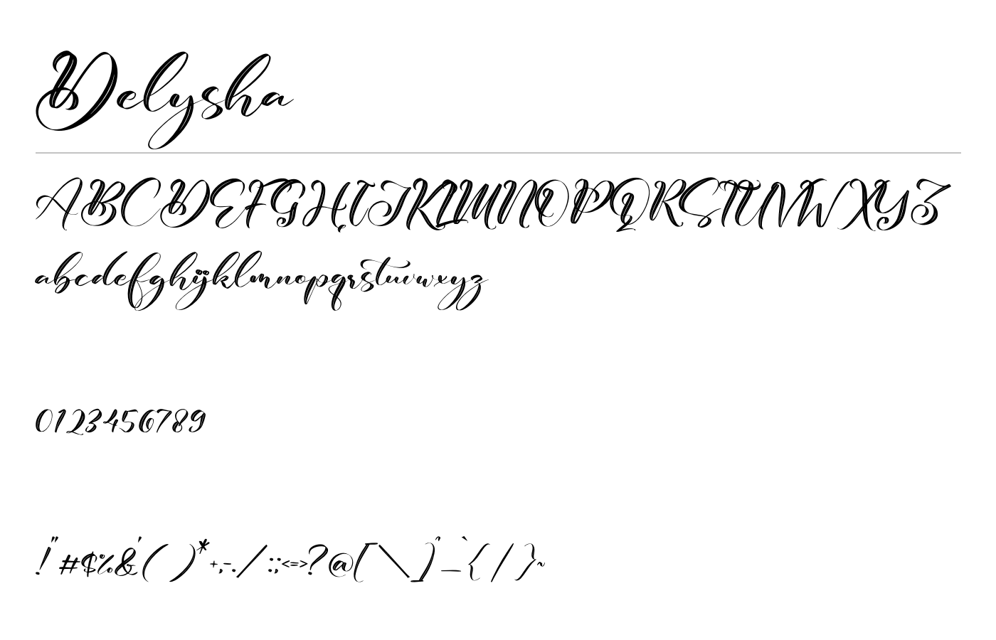 Delysha Font preview
