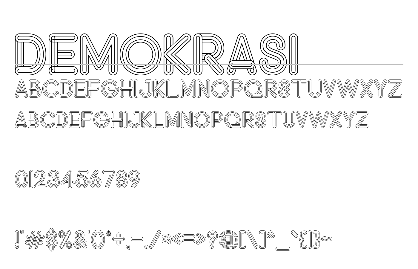 Demokrasi Font preview