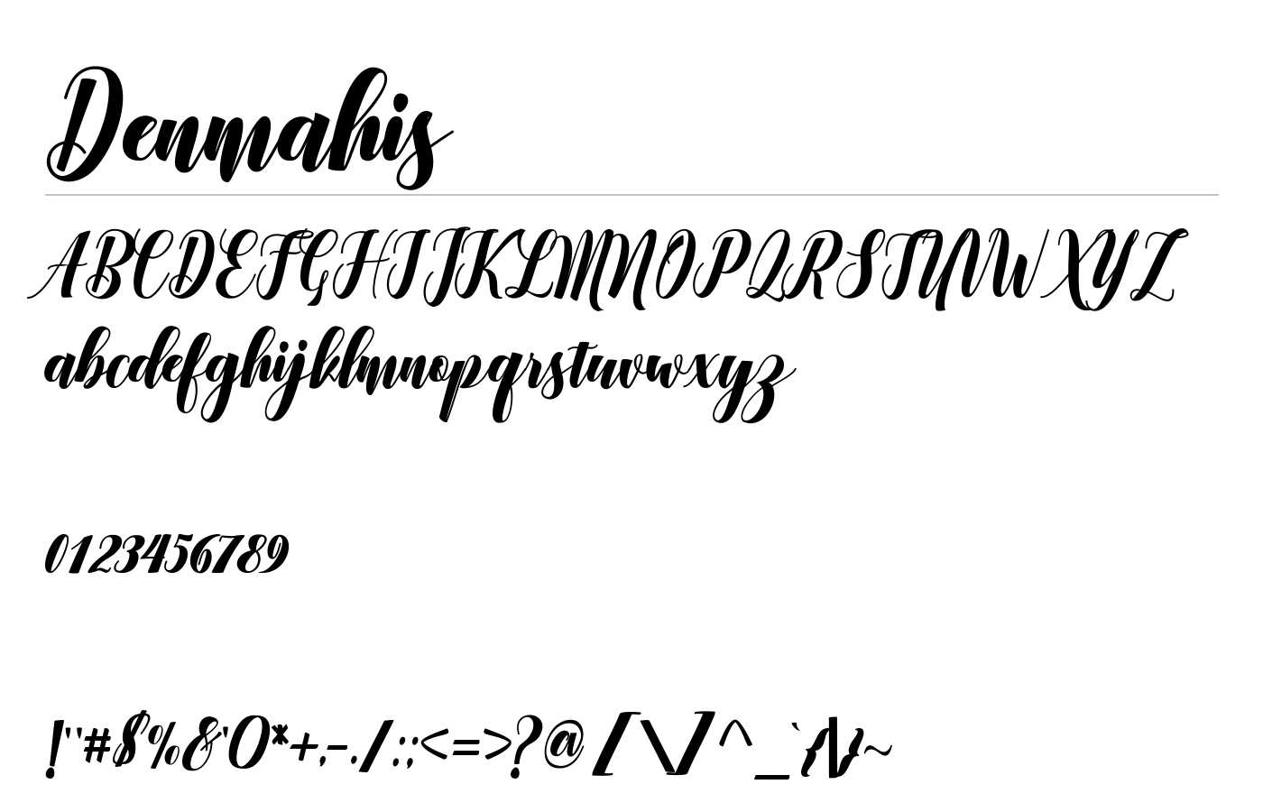 Denmahis Script Demo preview