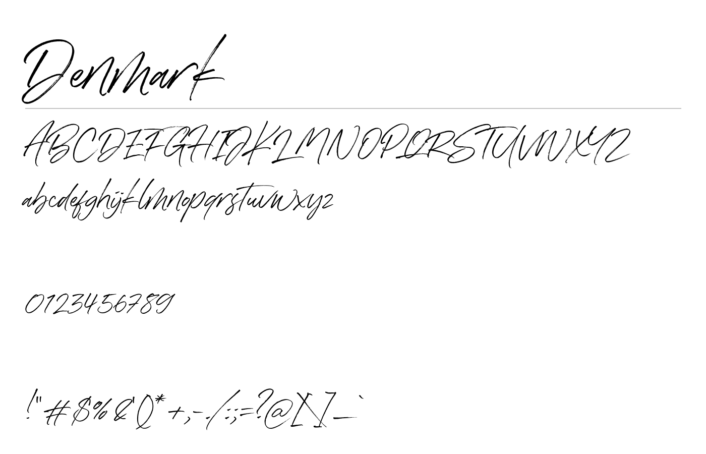 Denmark Font preview