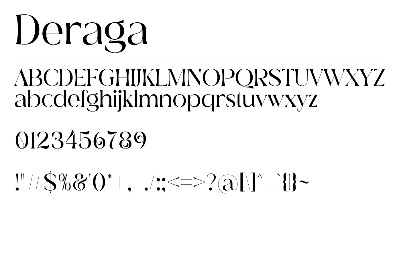 Deraga Font preview