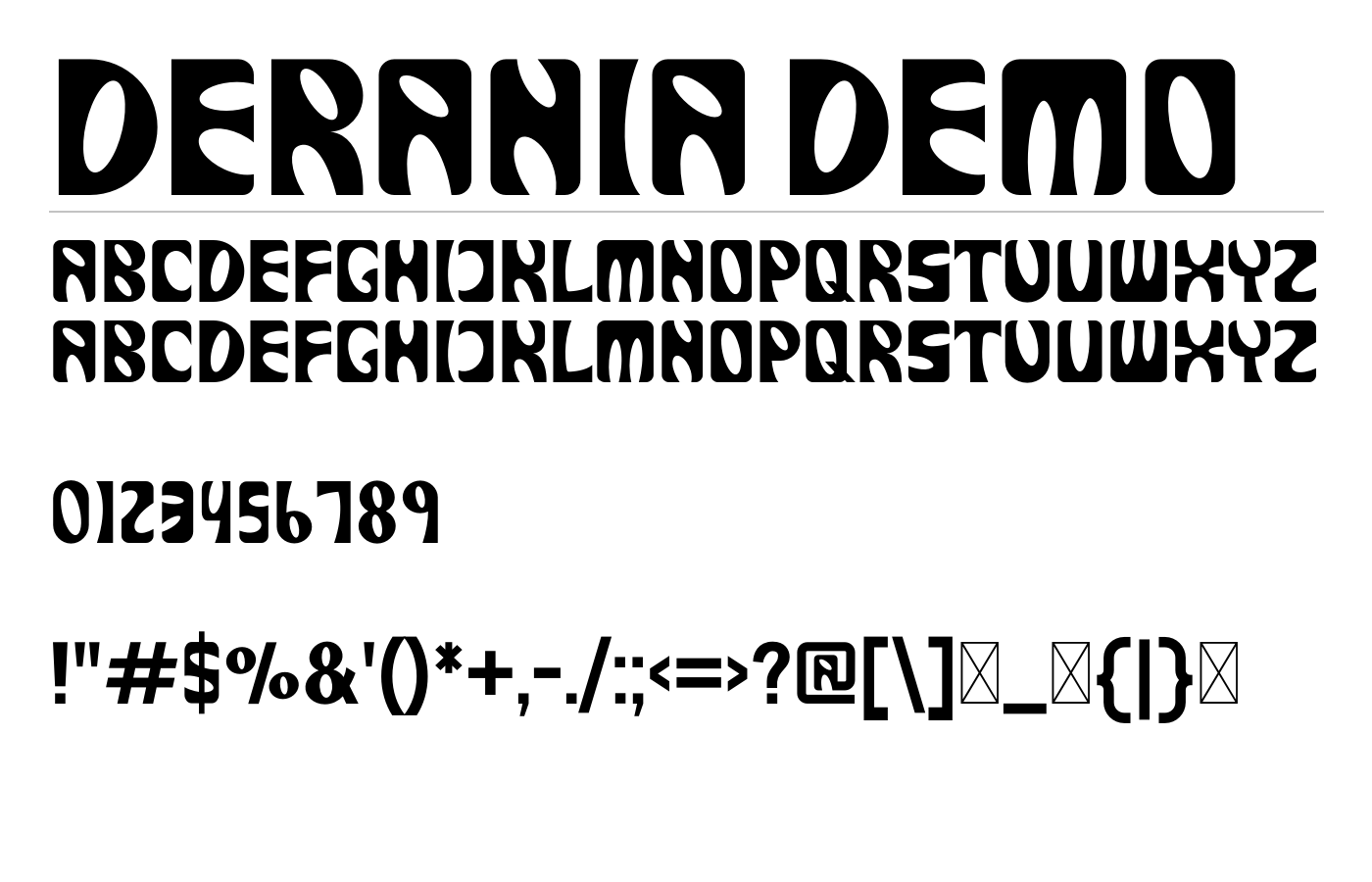 Derania Font preview