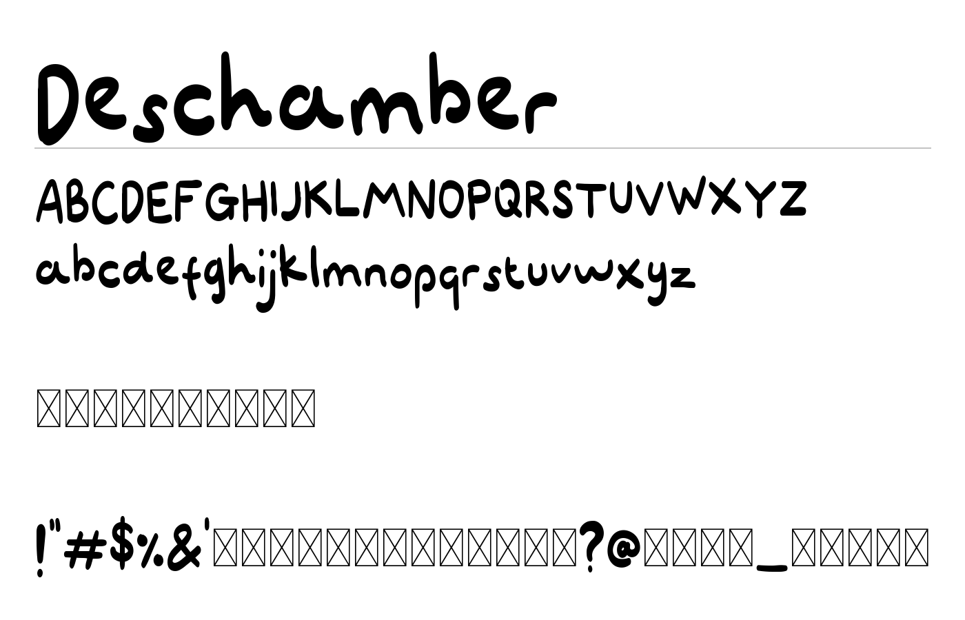 Deschamber Font preview