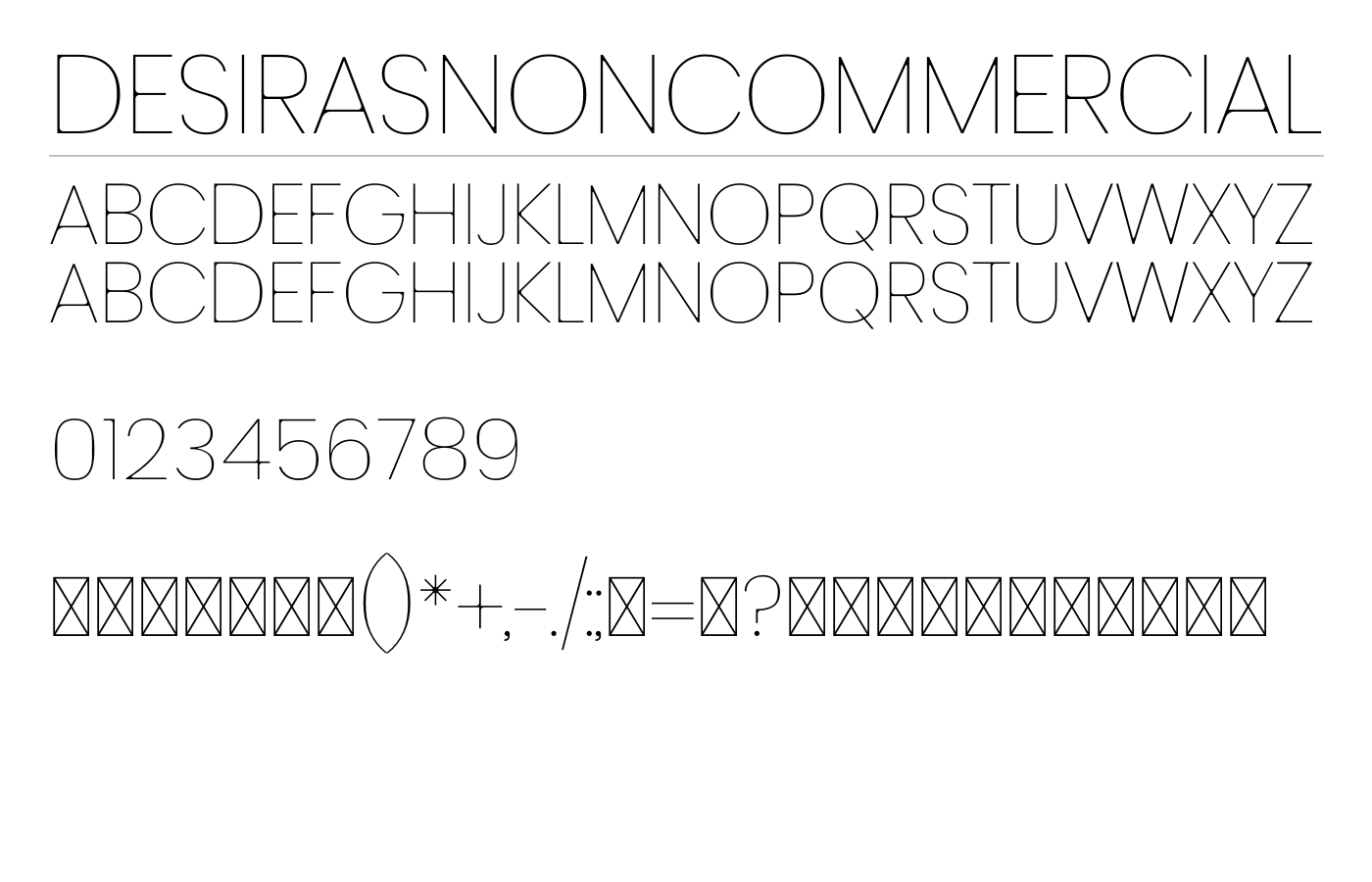 Desiras Font preview