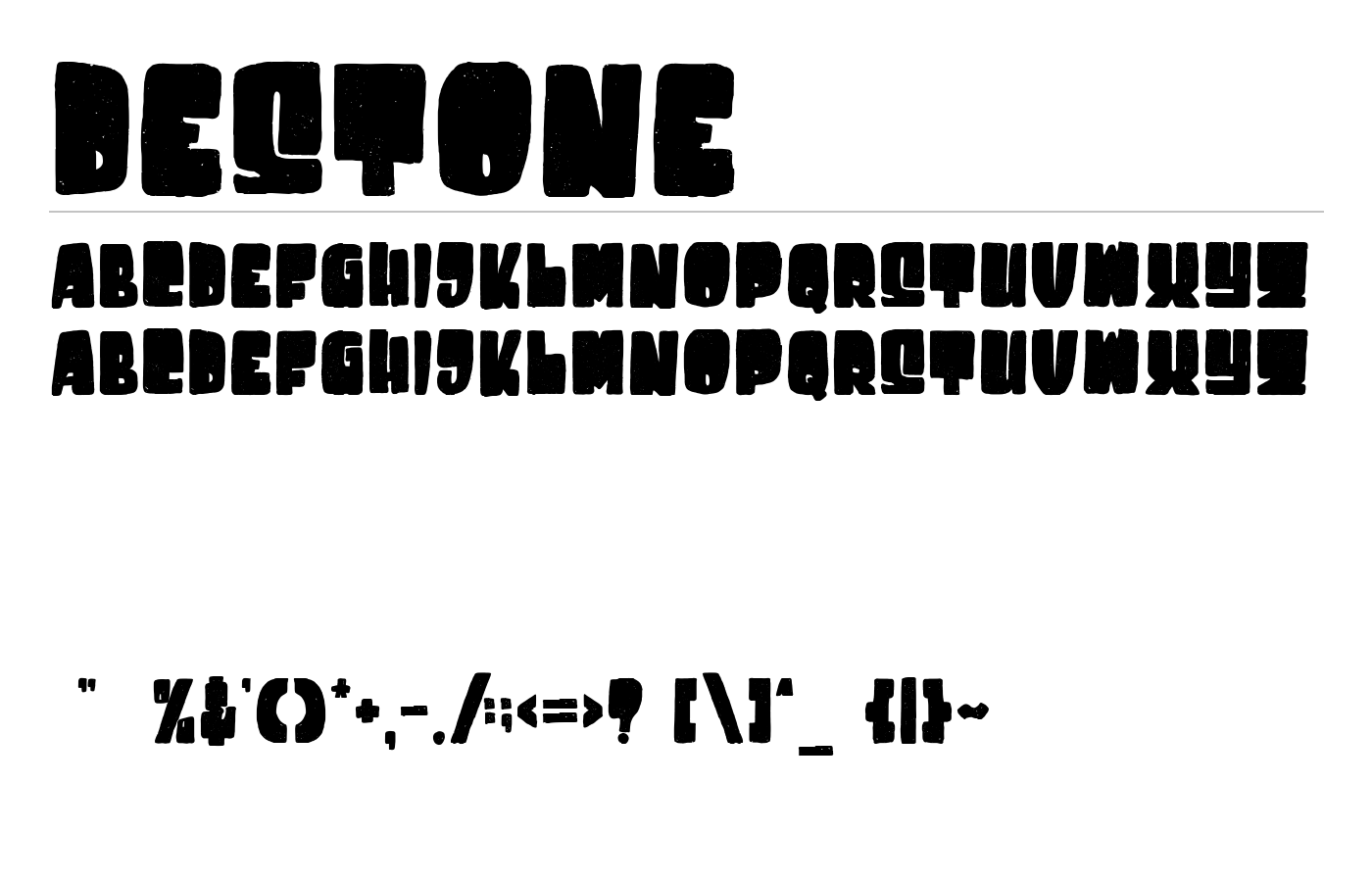 Destone Font preview